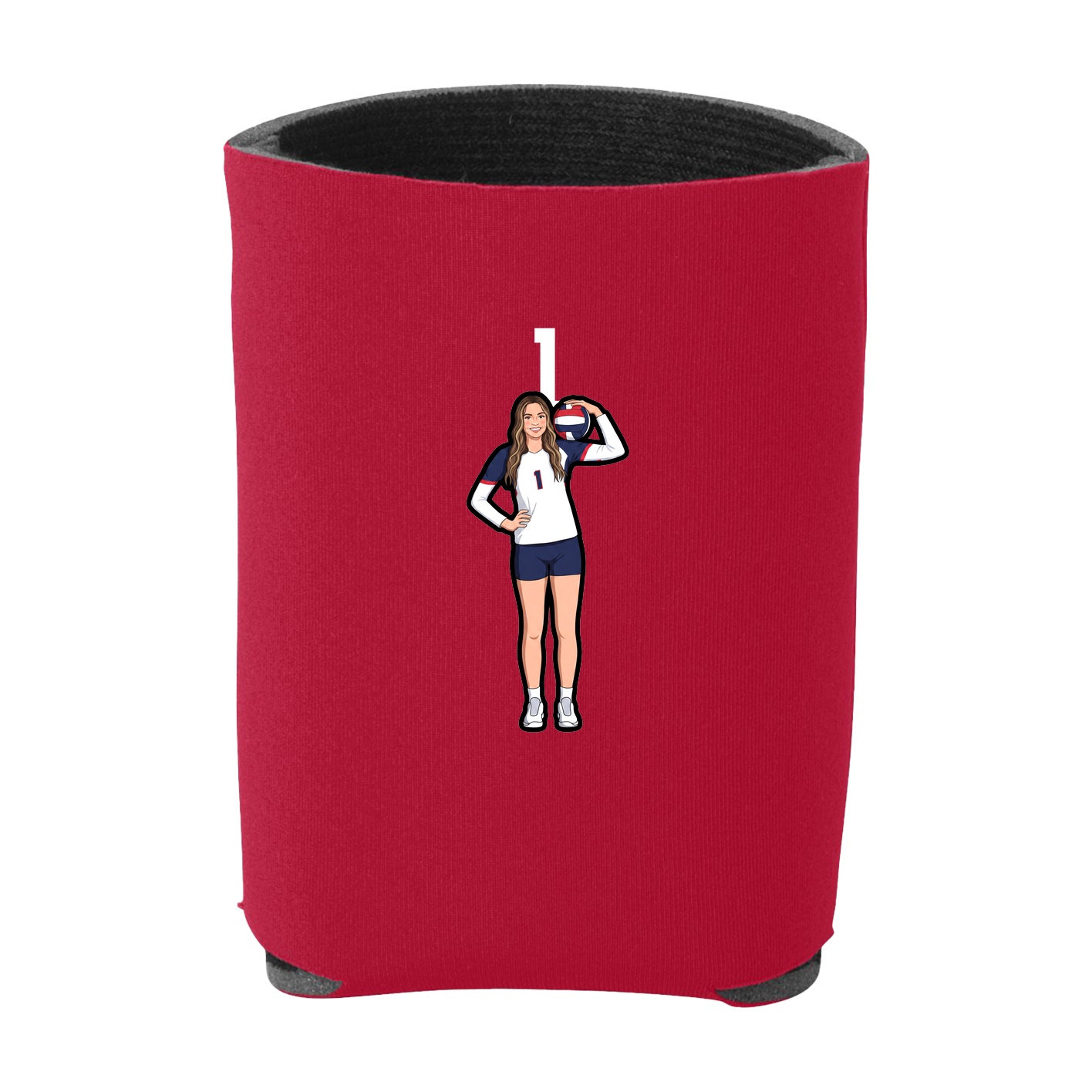Can Holder — Number Top in Red