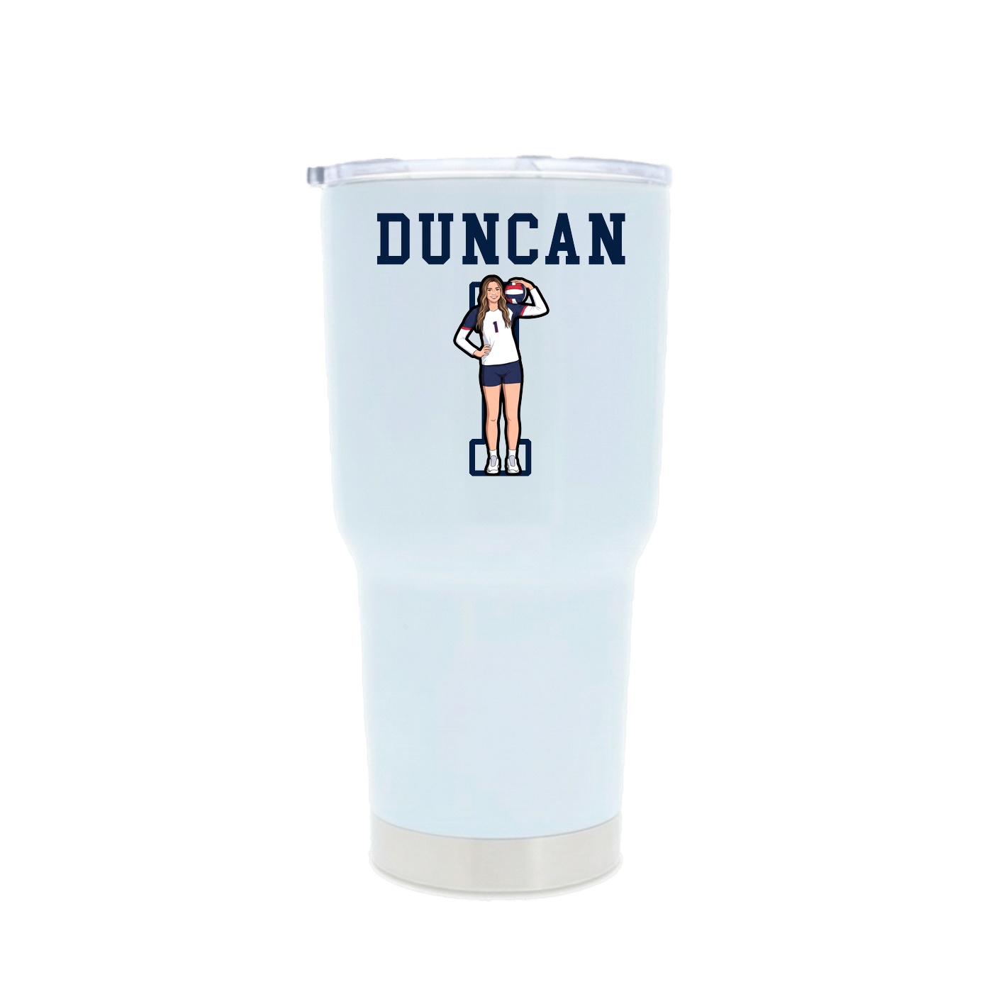 30oz Stainless Steel Tumbler — Shirsey in White