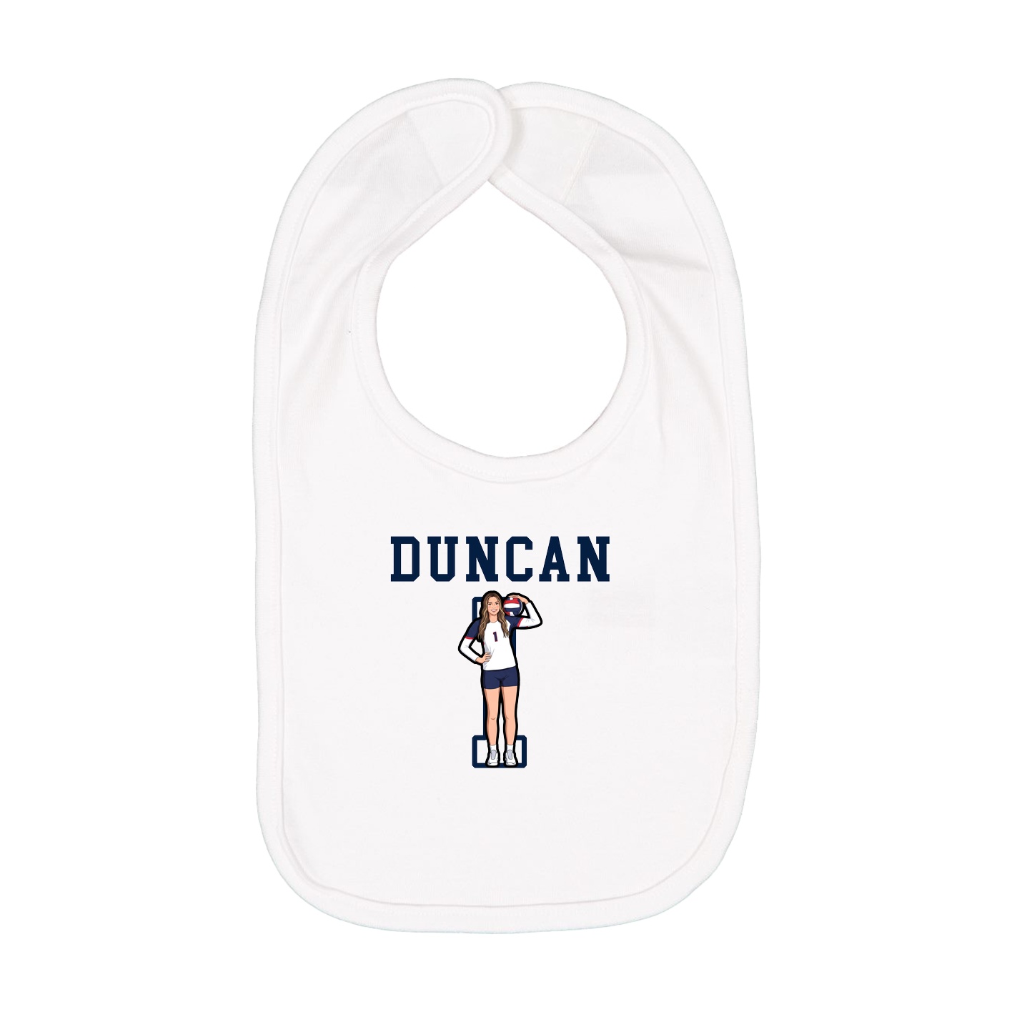 Infant Bib — Shirsey in White