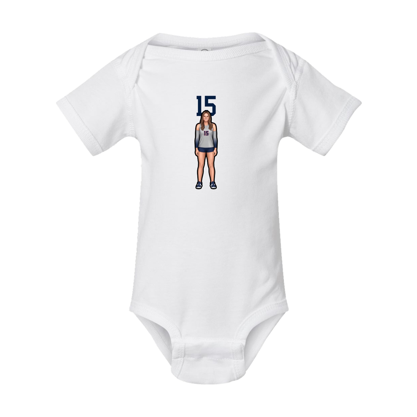 Baby Onesie — Number Top in White