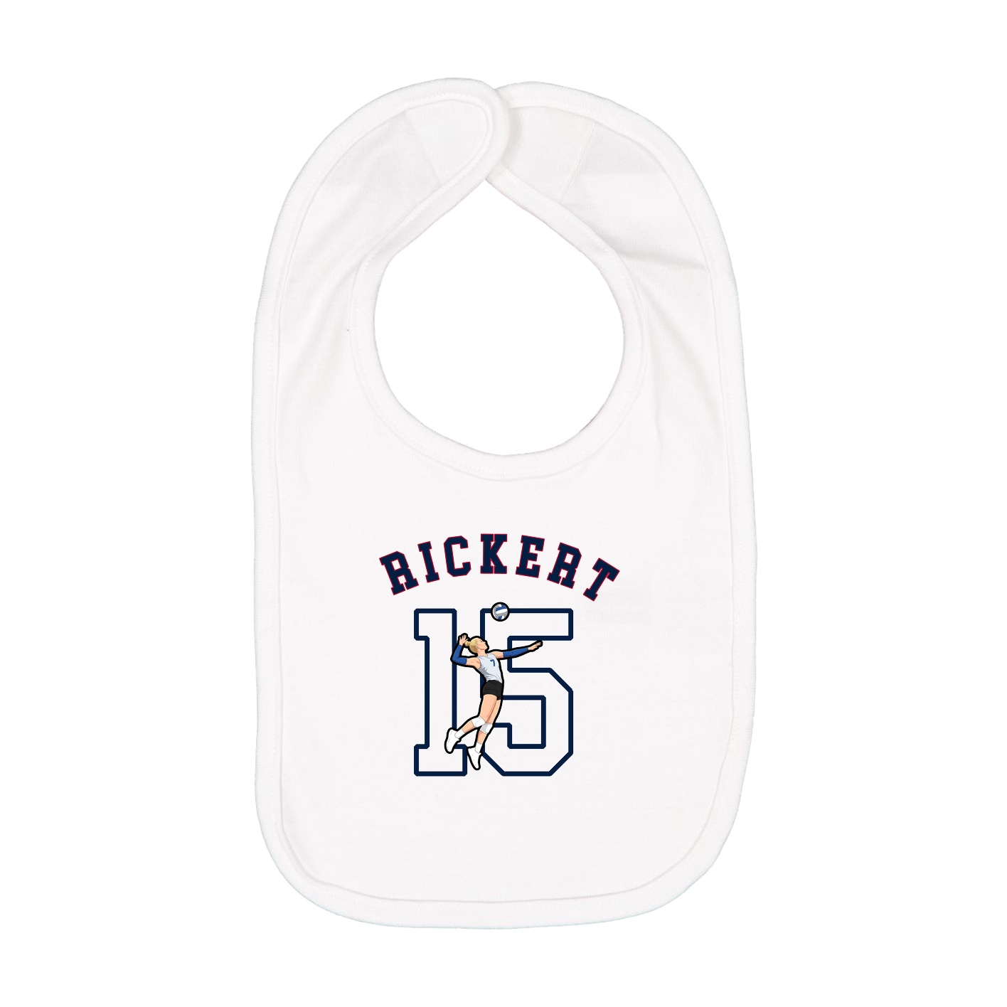 Infant Bib — Shirsey Arch in White