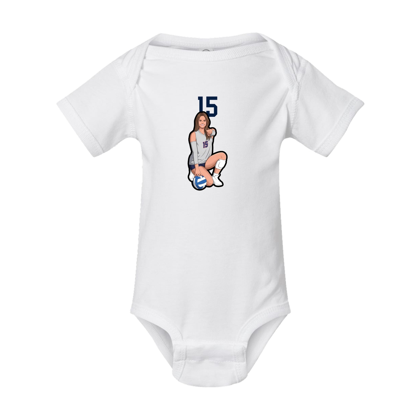 Baby Onesie — Number Top in White