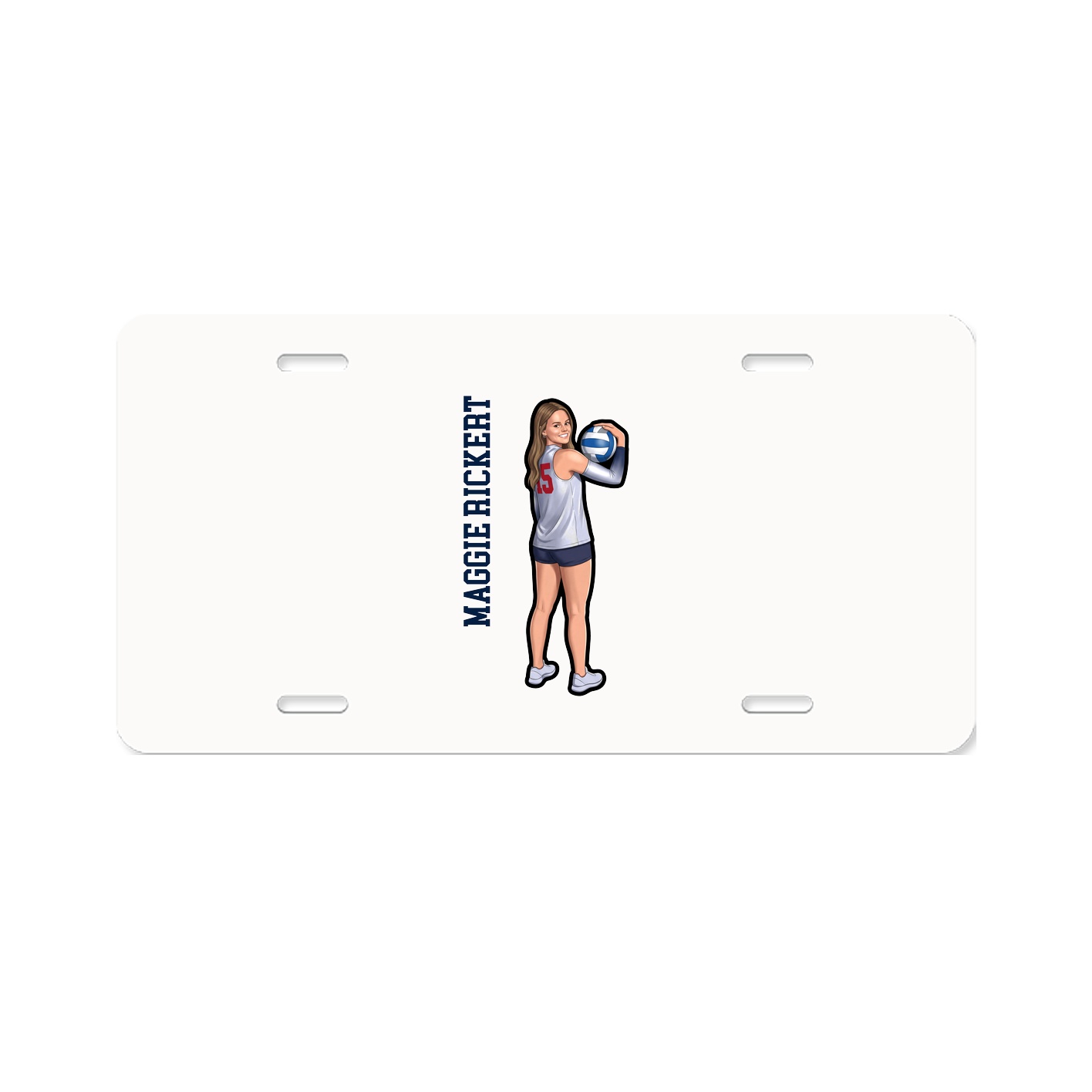 License Plate — Name Vertical in Classic