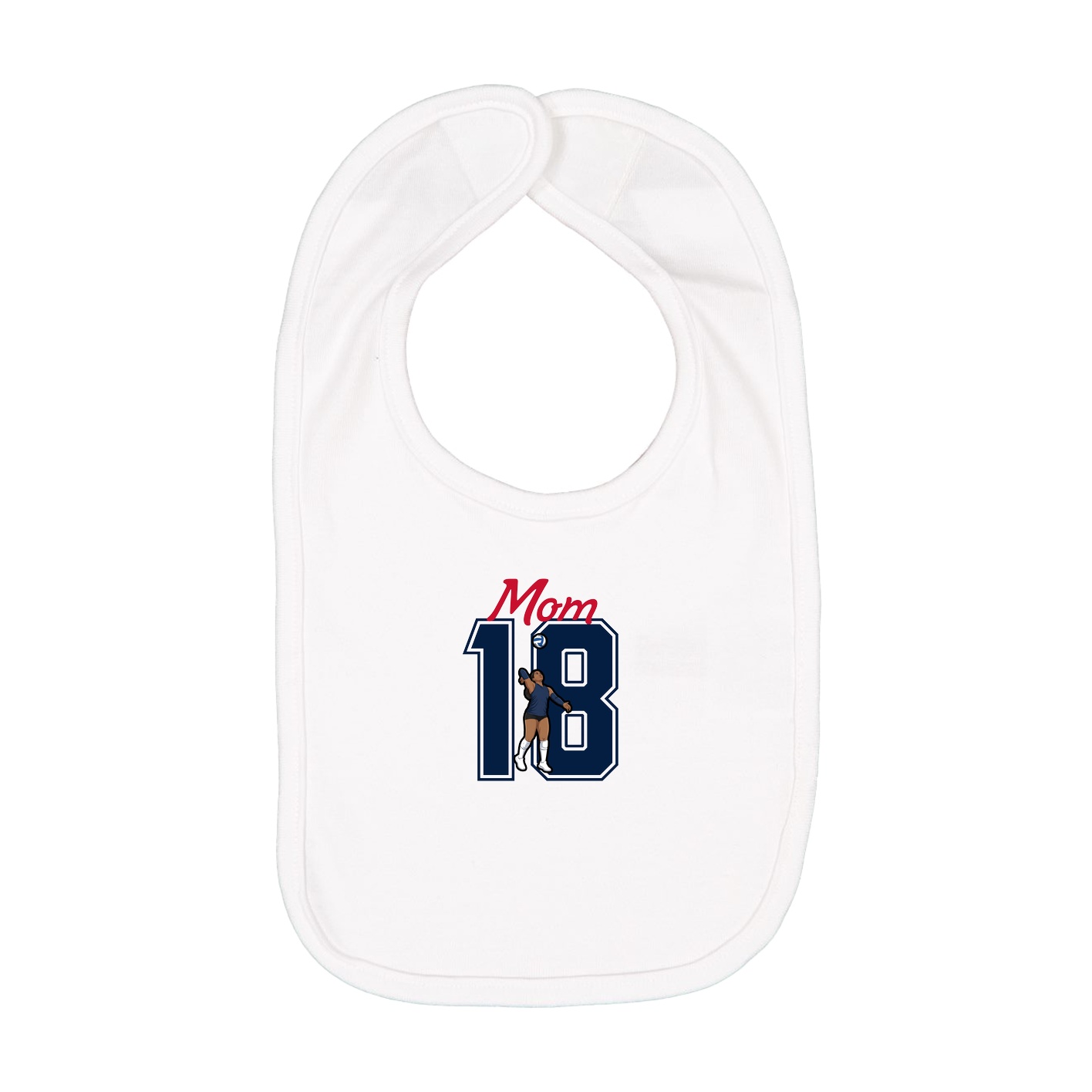 Infant Bib — Mothers Day Shirsey in White