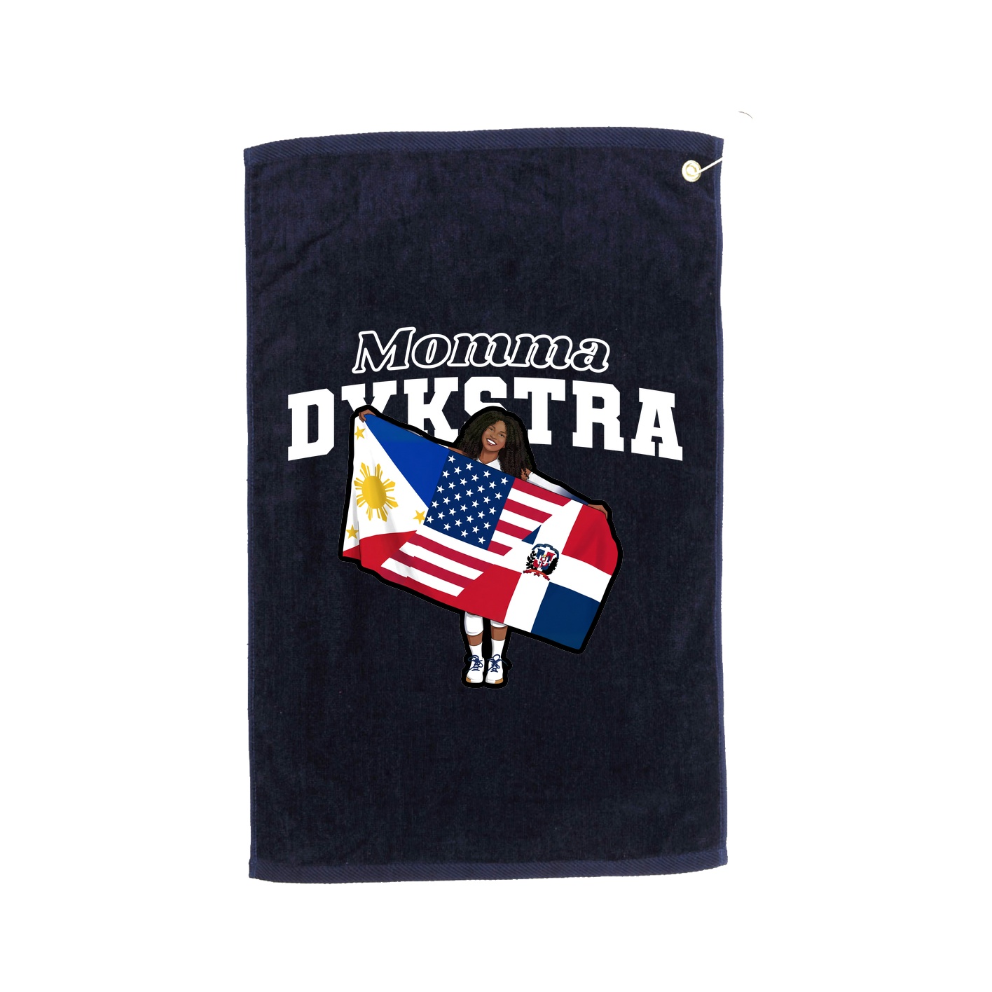 Golf Towel — Mothers Day Block in Navy