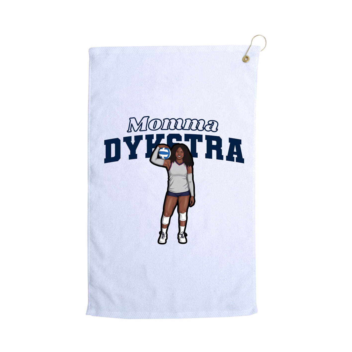 Golf Towel — Mothers Day Block in White