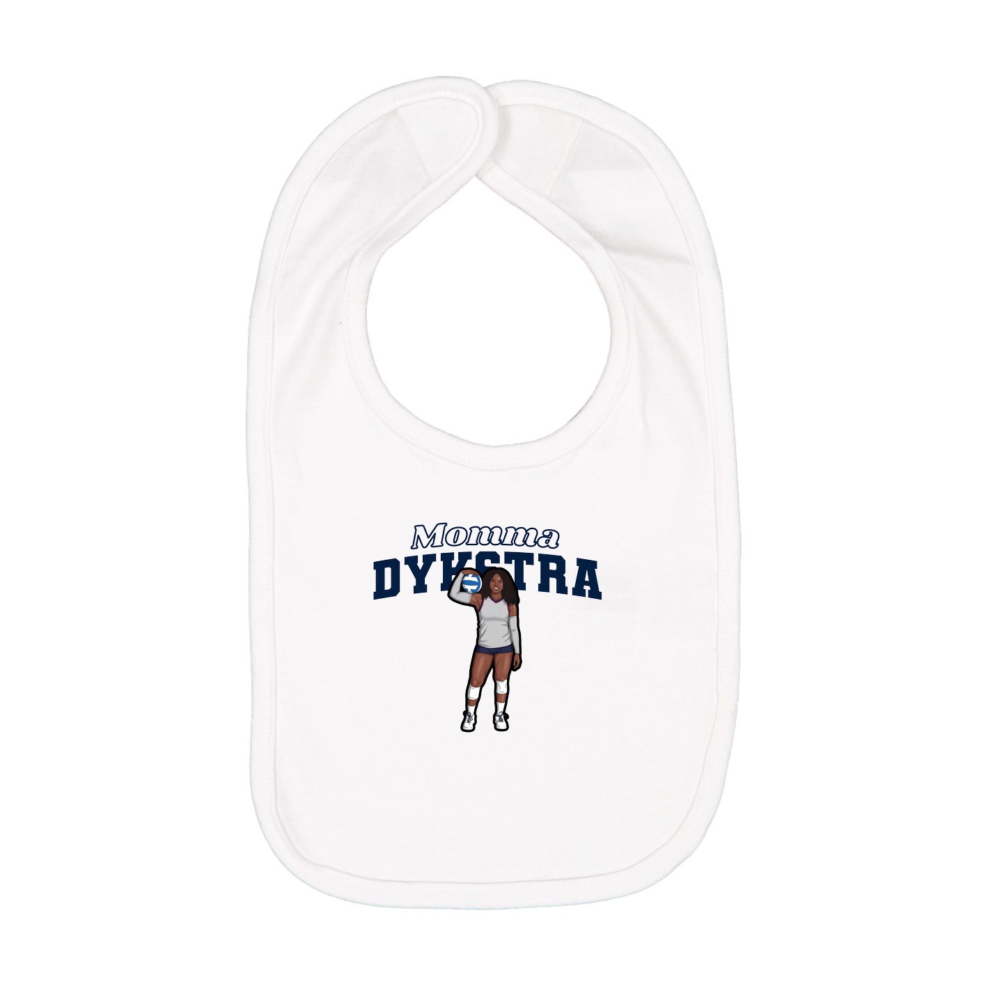 Infant Bib — Mothers Day Block in White