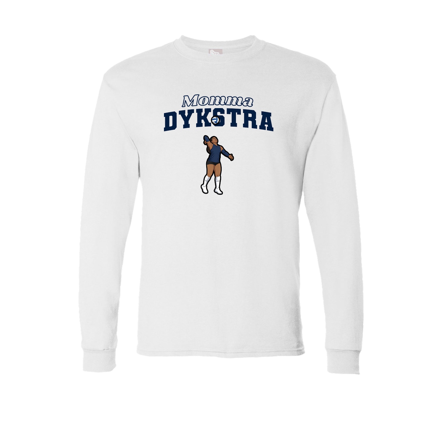 Long Sleeve Tee — Mothers Day Block in White