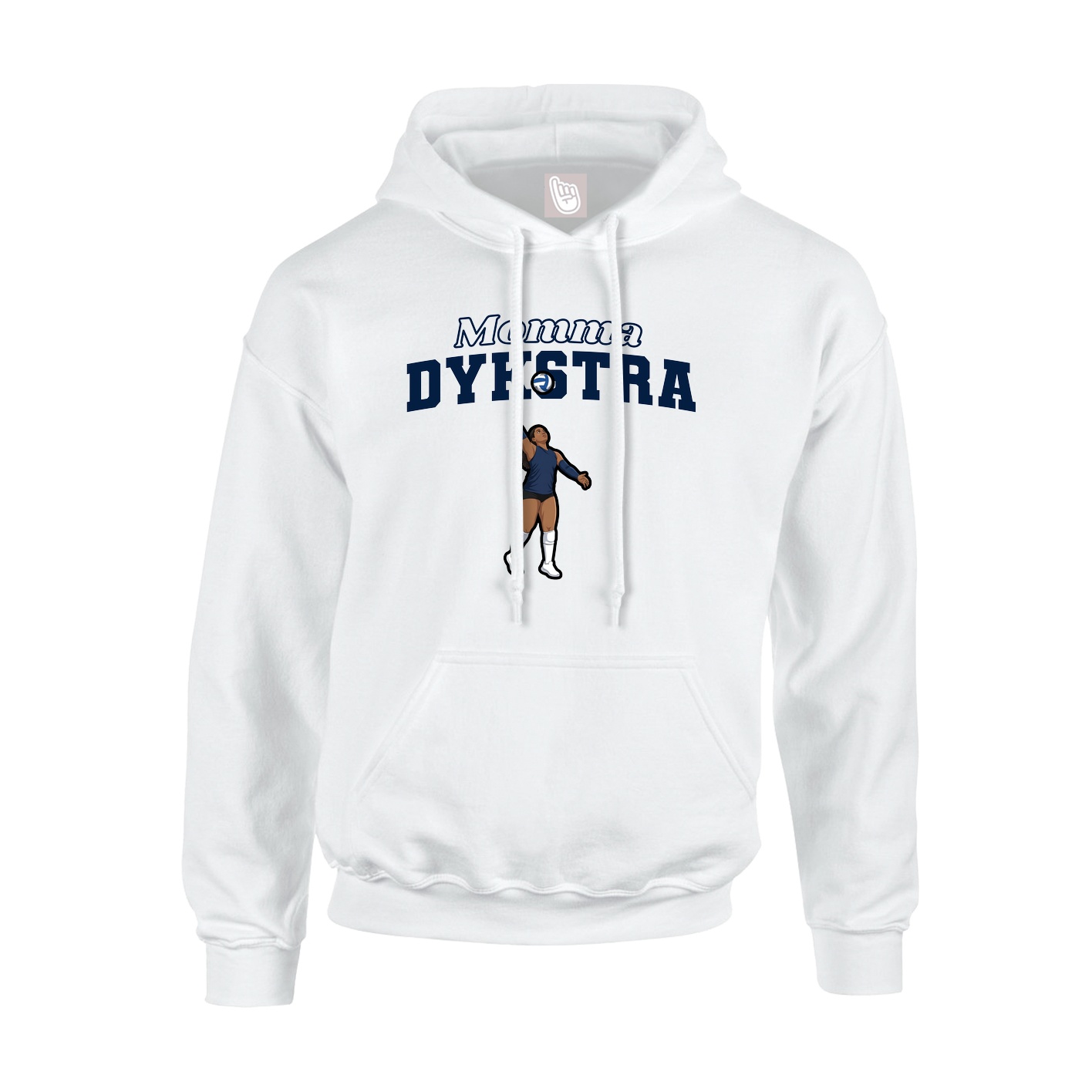 Youth Hoodie — Mothers Day Block in White