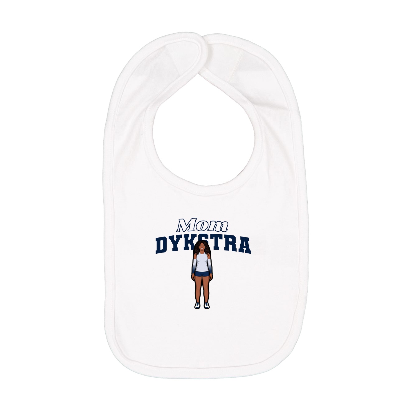 Infant Bib — Mothers Day Block in White