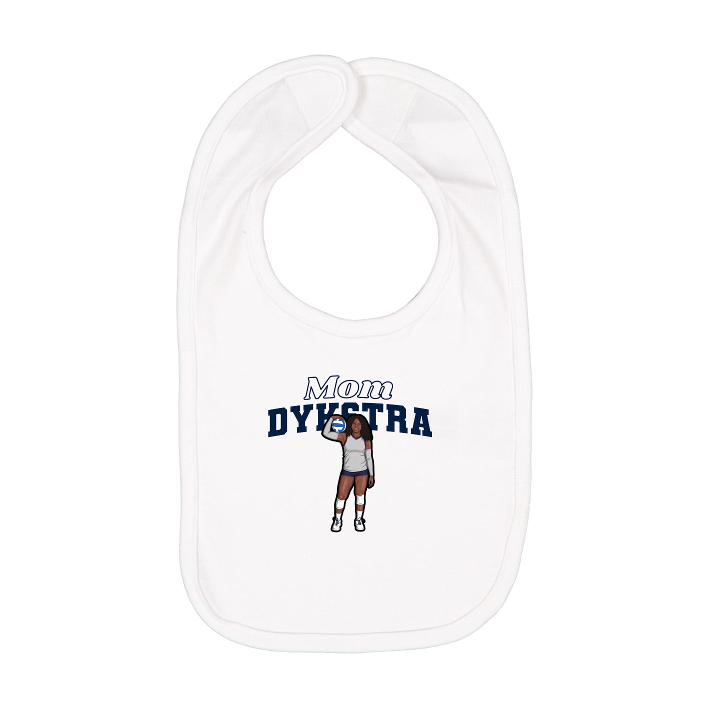 Infant Bib — Mothers Day Block in White