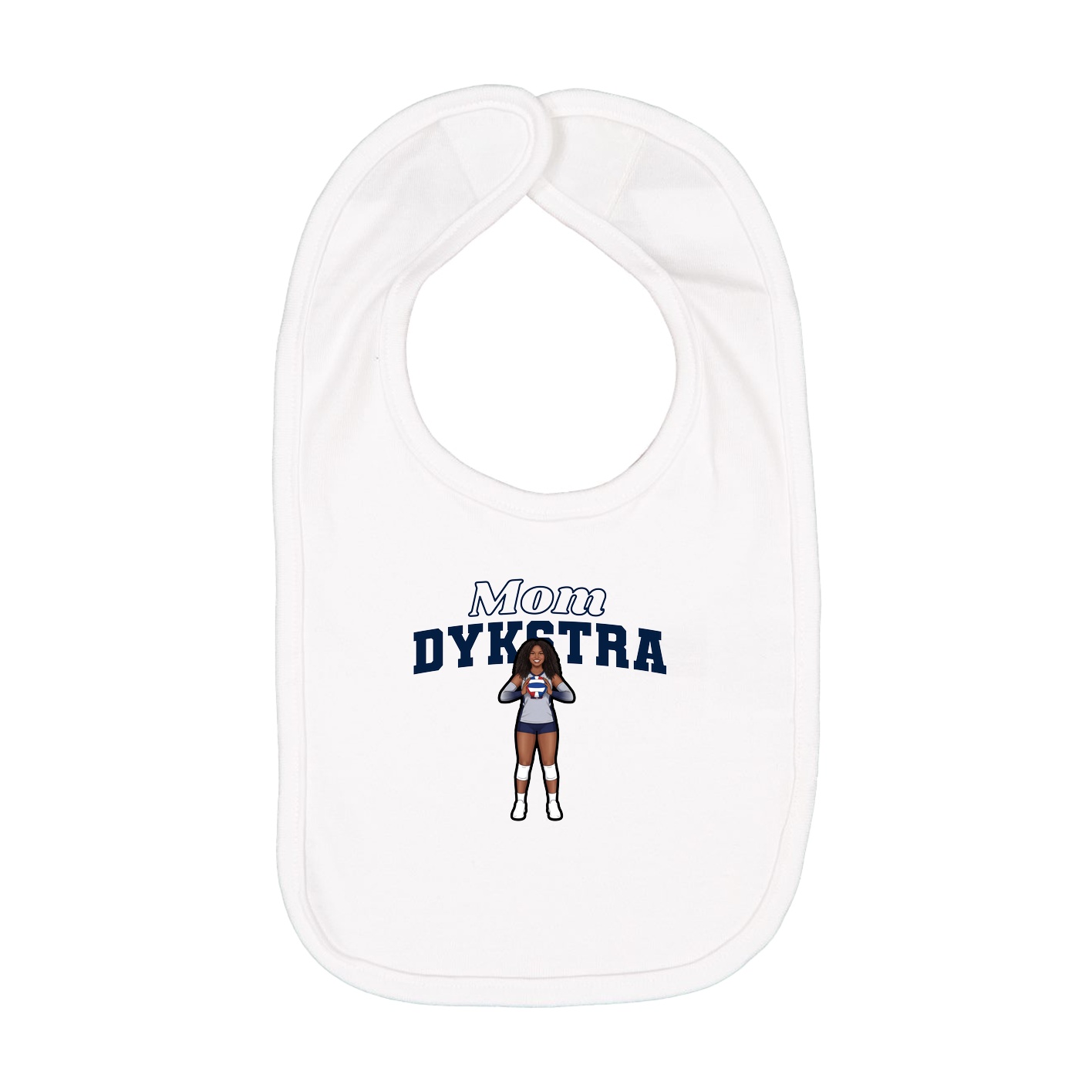 Infant Bib — Mothers Day Block in White