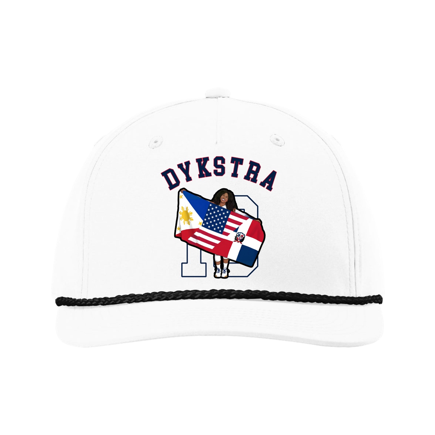Five-Panel Classic Rope Cap — Shirsey Arch in White
