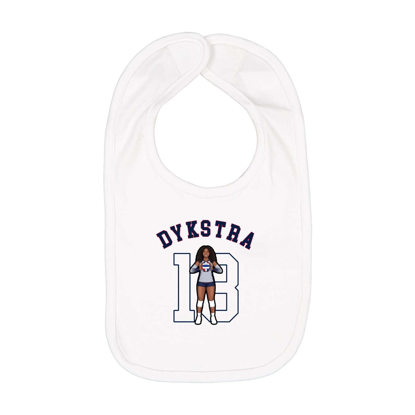 Infant Bib — Shirsey Arch in White