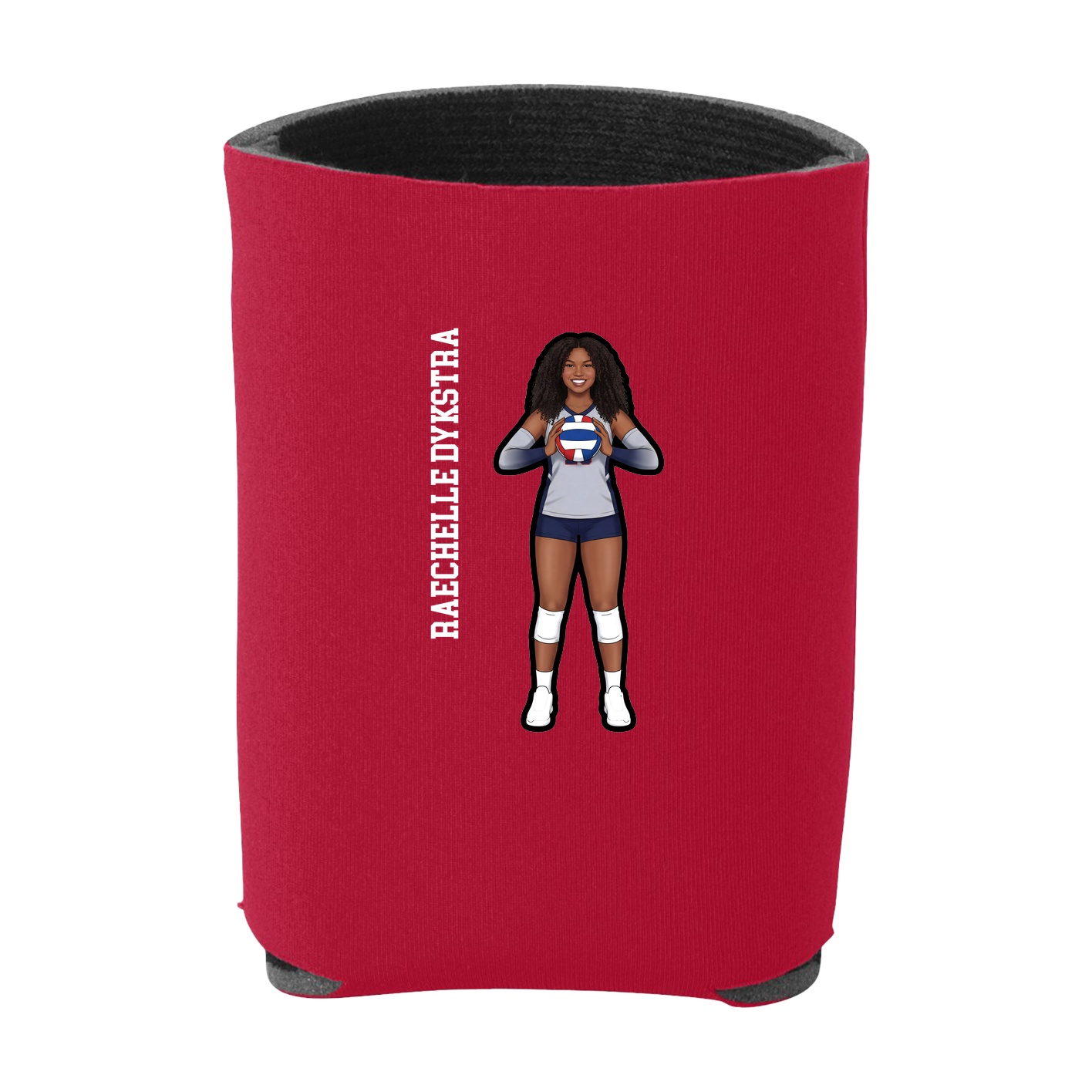 Can Holder — Name Vertical in Red
