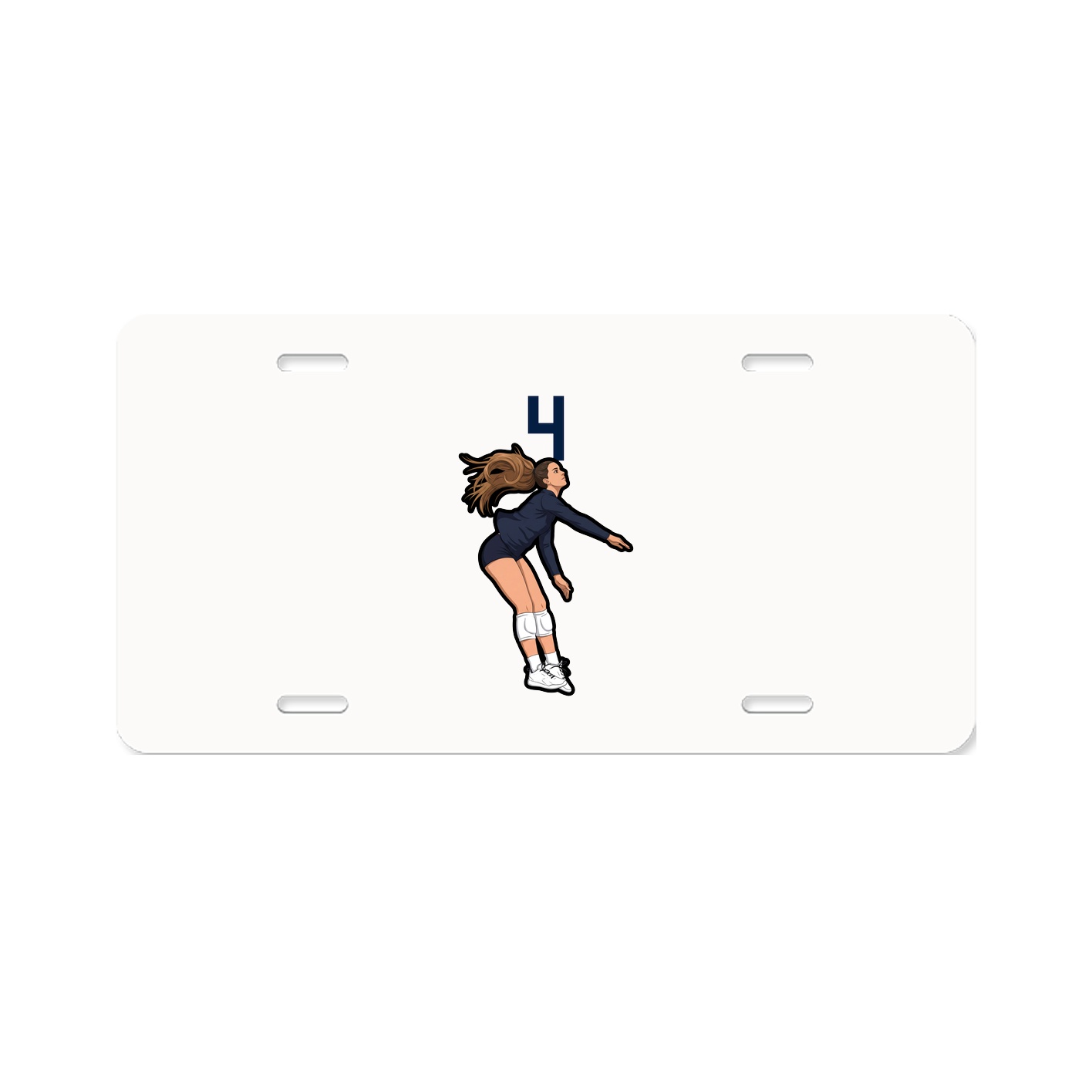 License Plate — Number Top in Classic