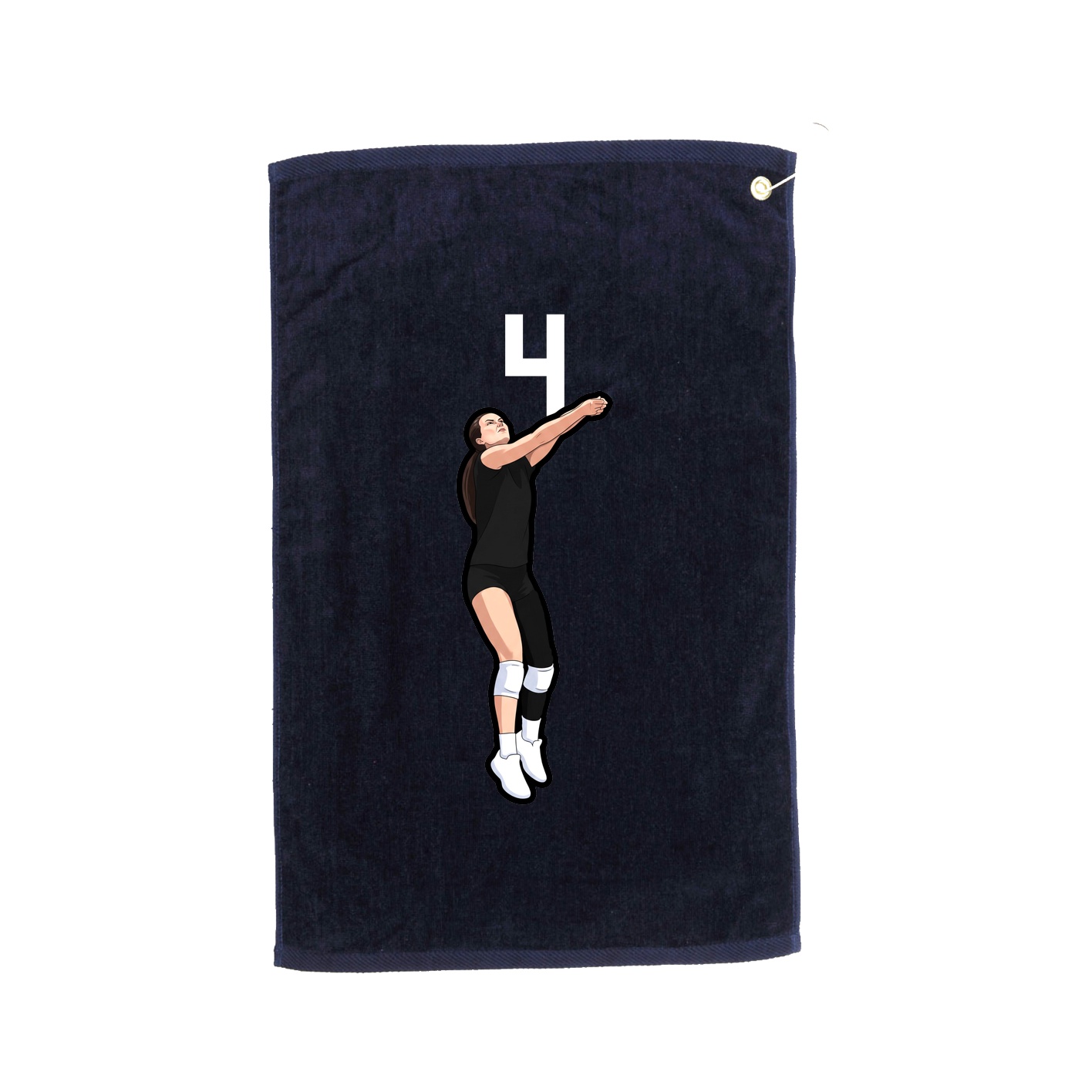 Golf Towel — Number Top in Navy