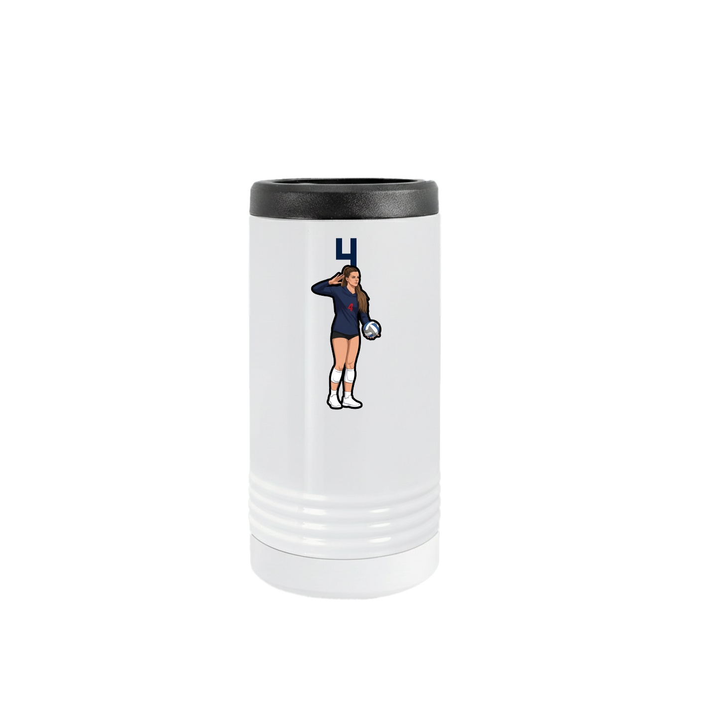 Slim Beverage Holder — Number Top in White