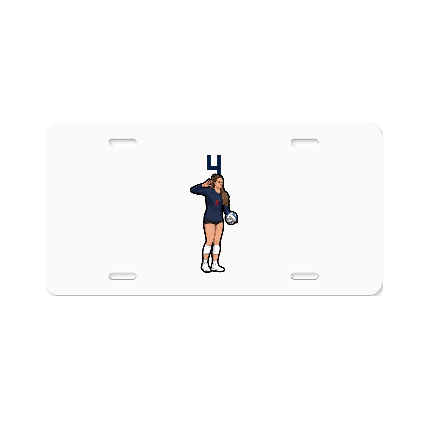 License Plate — Number Top in Classic