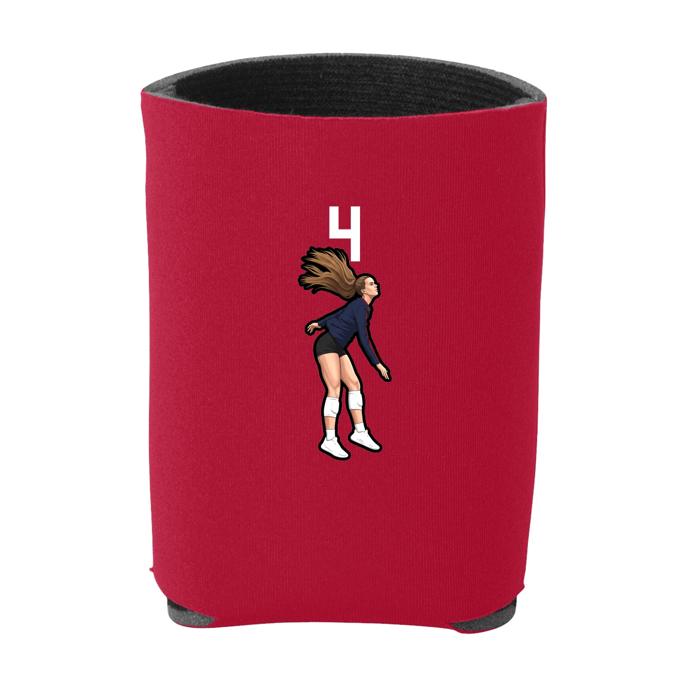 Can Holder — Number Top in Red
