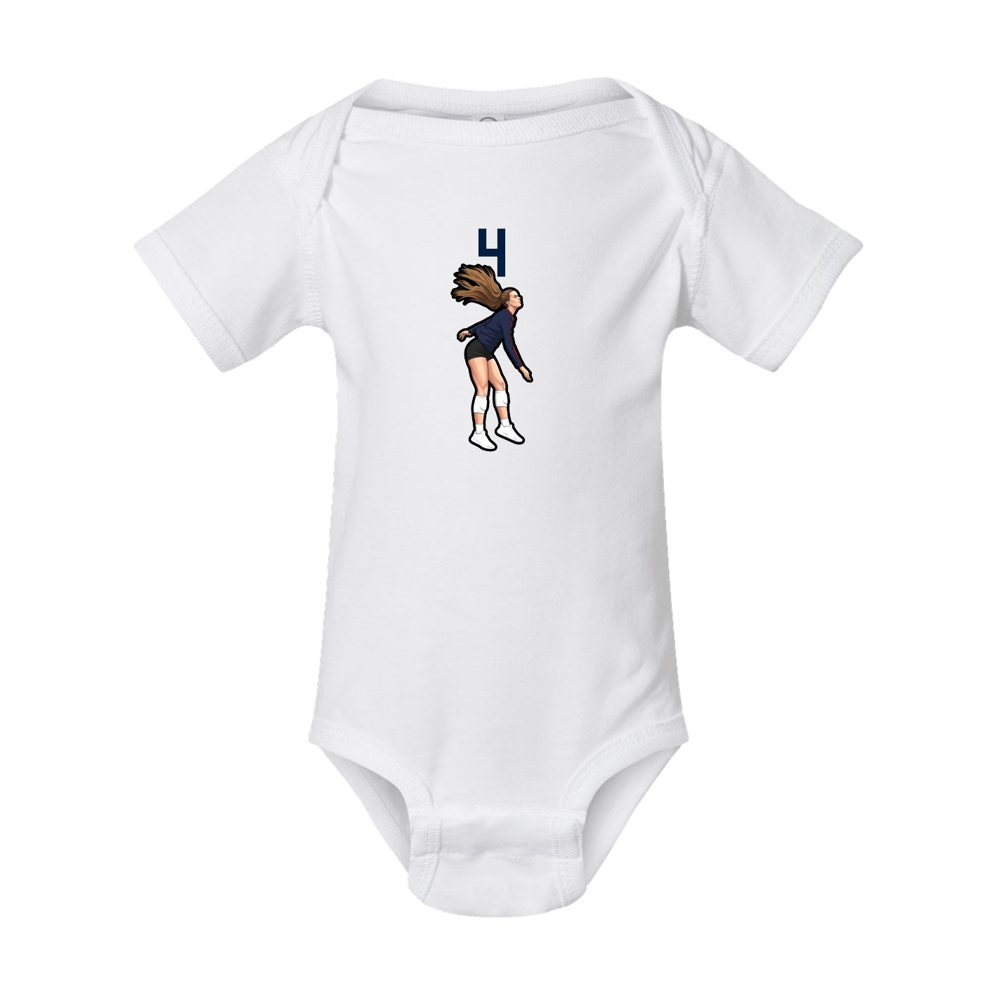 Baby Onesie — Number Top in White