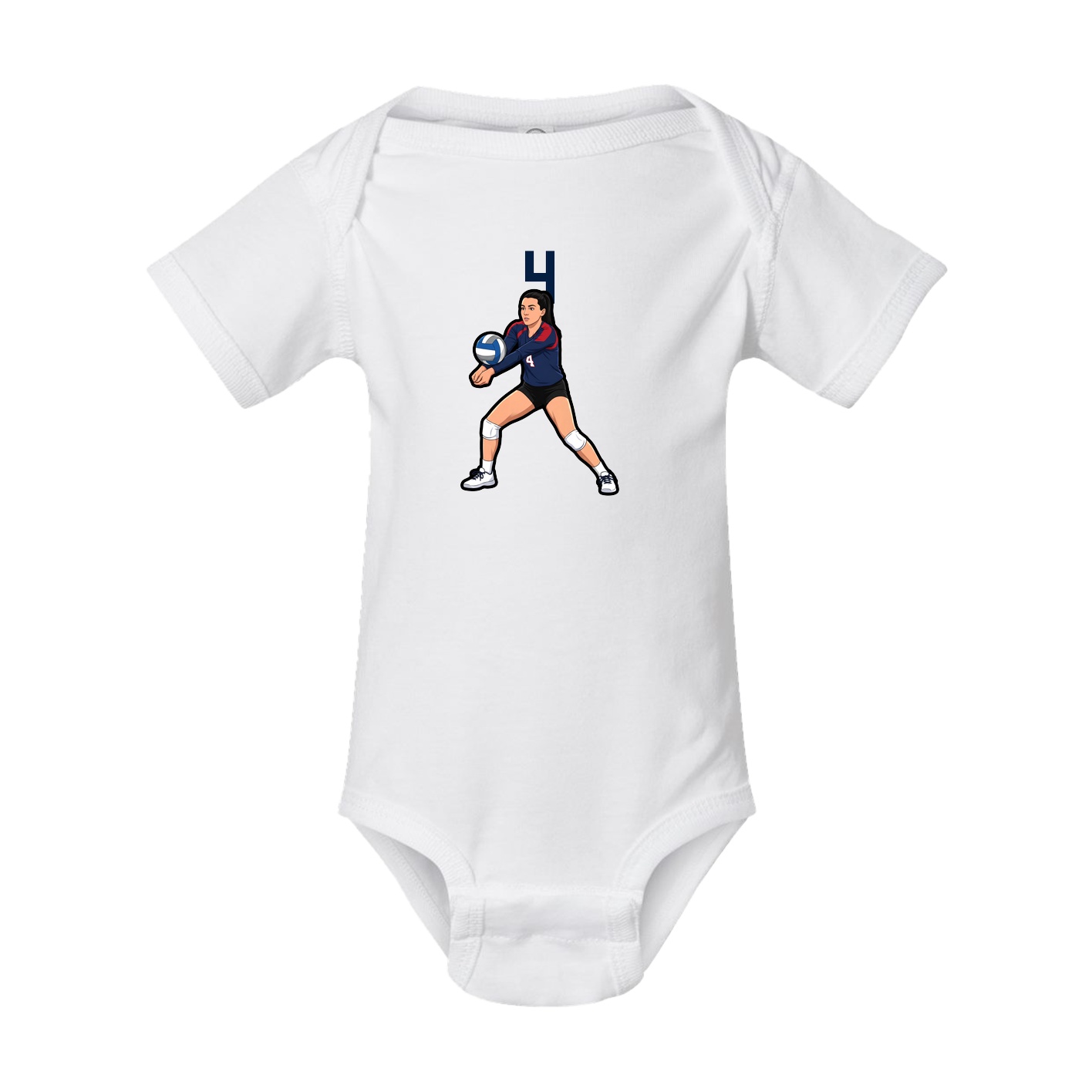 Baby Onesie — Number Top in White