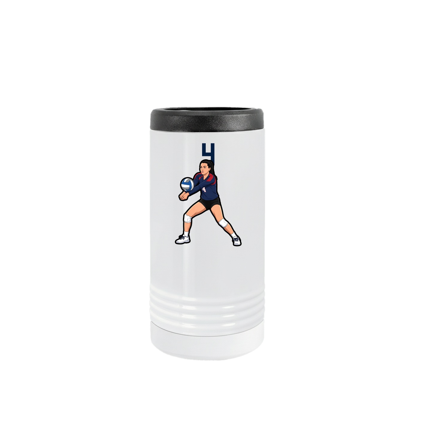 Slim Beverage Holder — Number Top in White