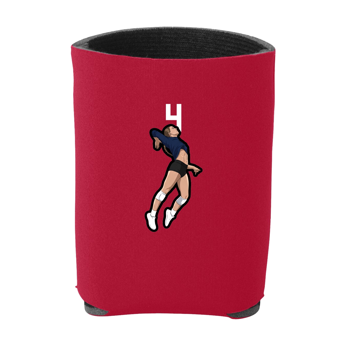Can Holder — Number Top in Red