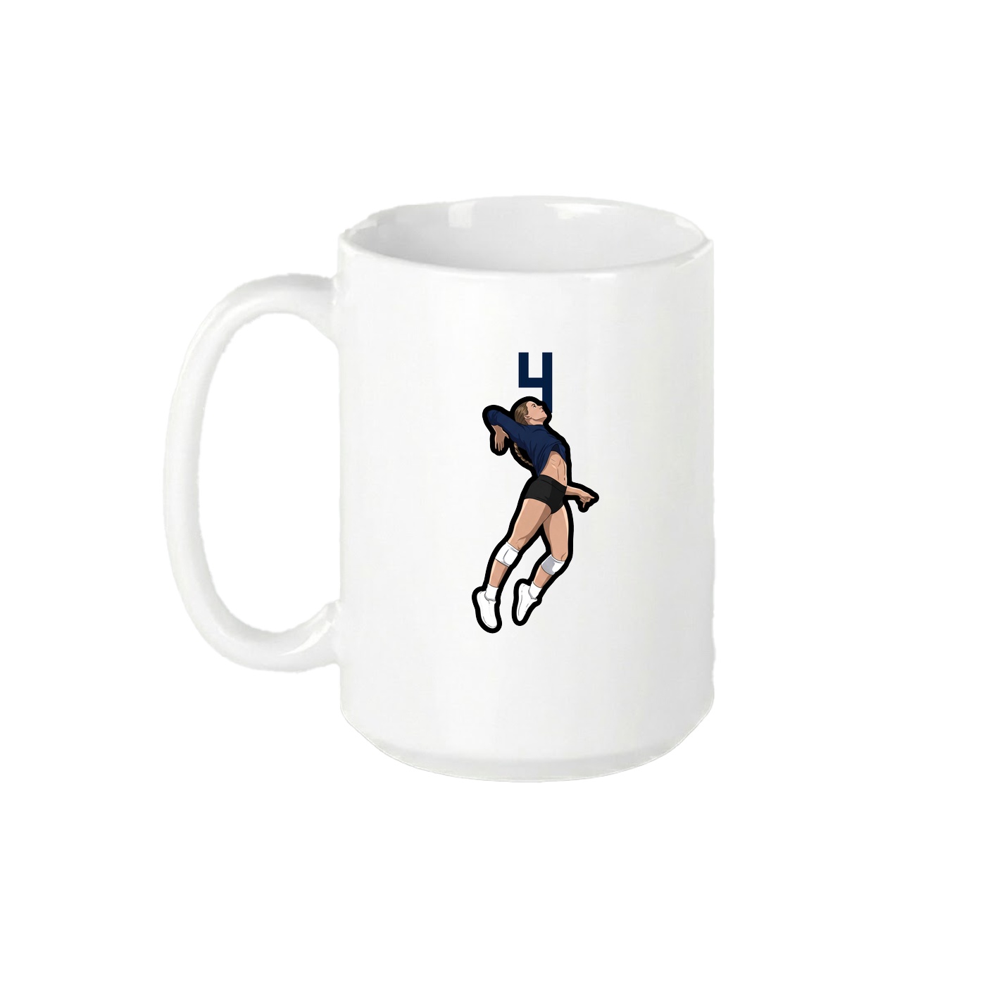 15oz Coffee Mug — Number Top in White