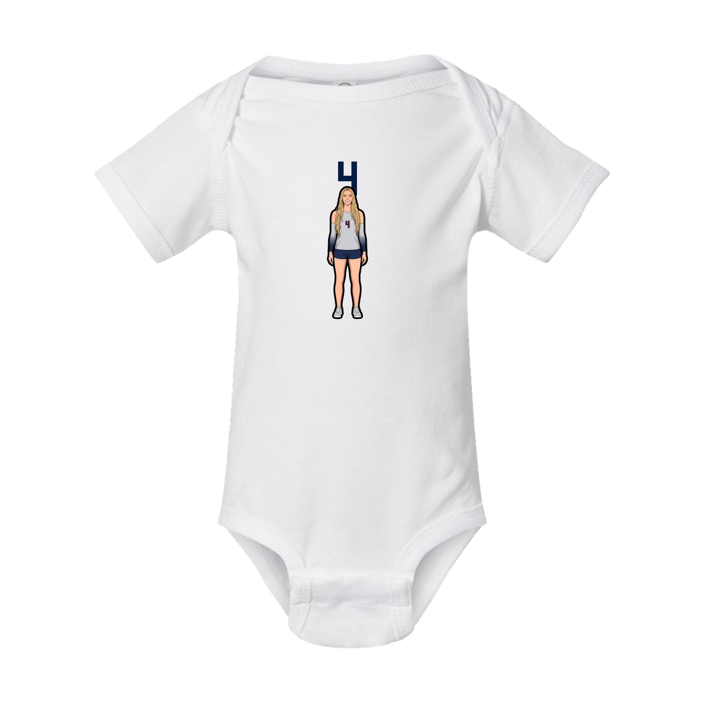 Baby Onesie — Number Top in White
