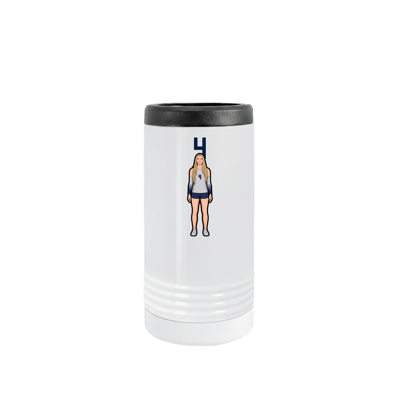 Slim Beverage Holder — Number Top in White