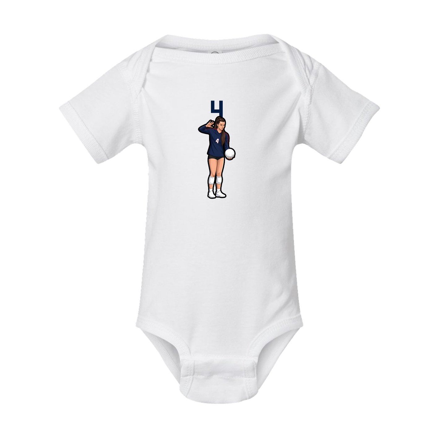 Baby Onesie — Number Top in White