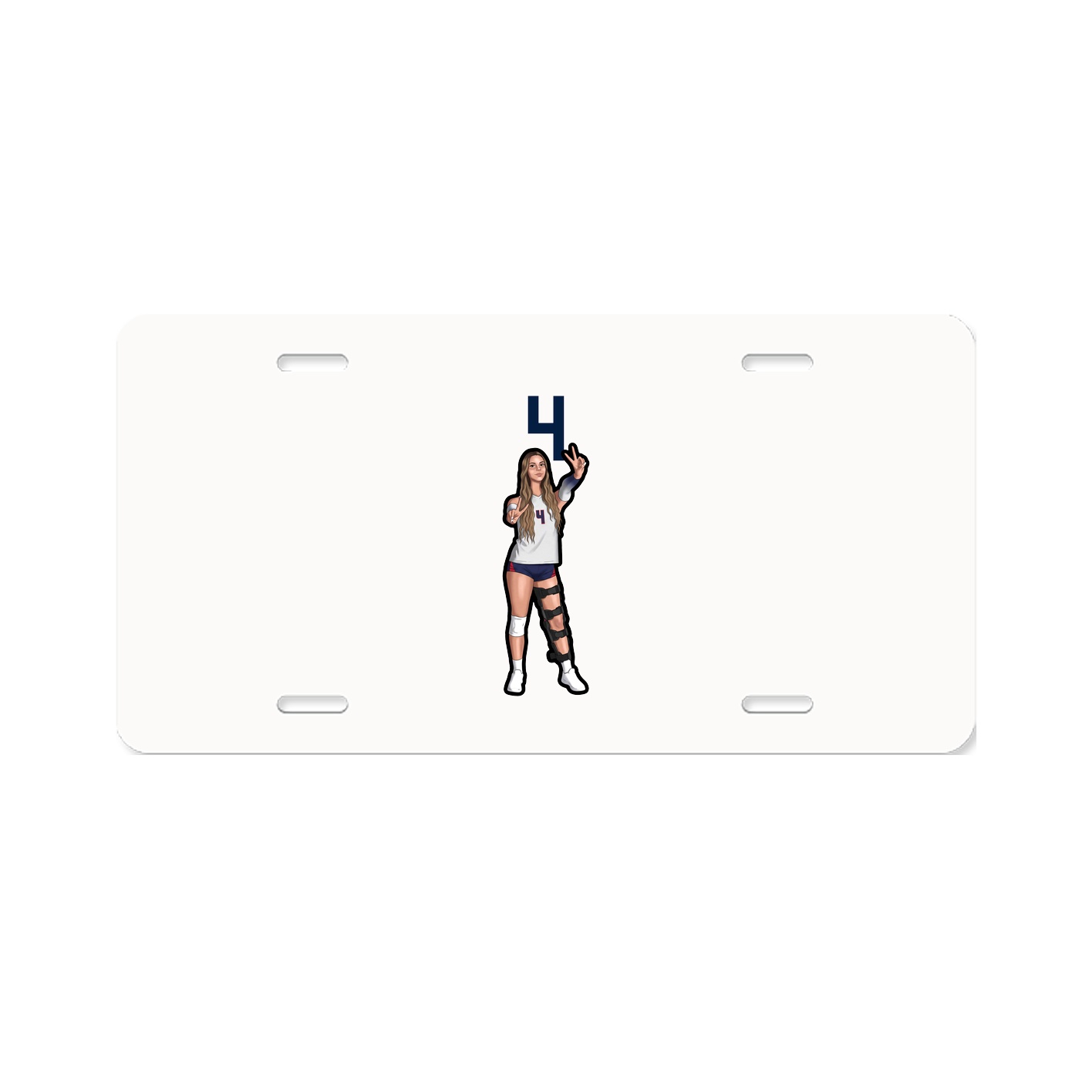 License Plate — Number Top in Classic