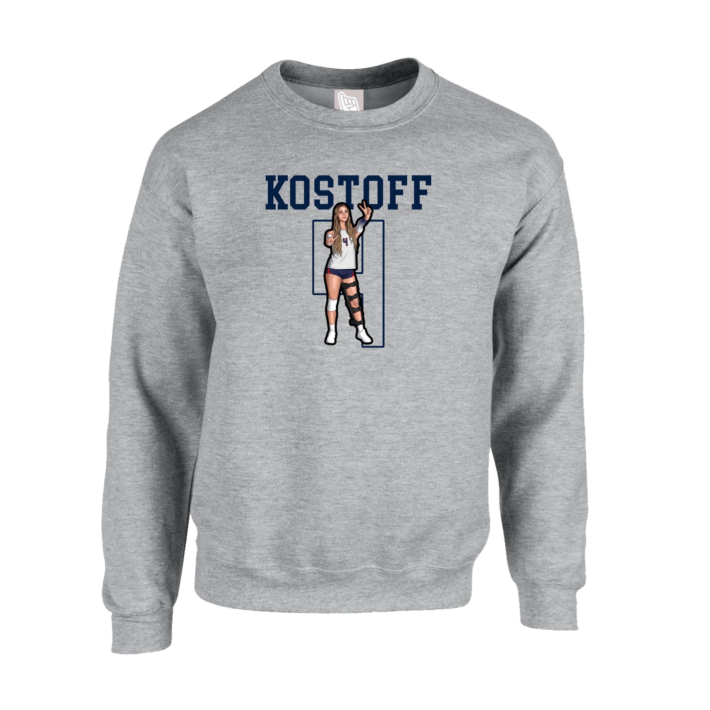 Fleece Crew — Shirsey in Grey