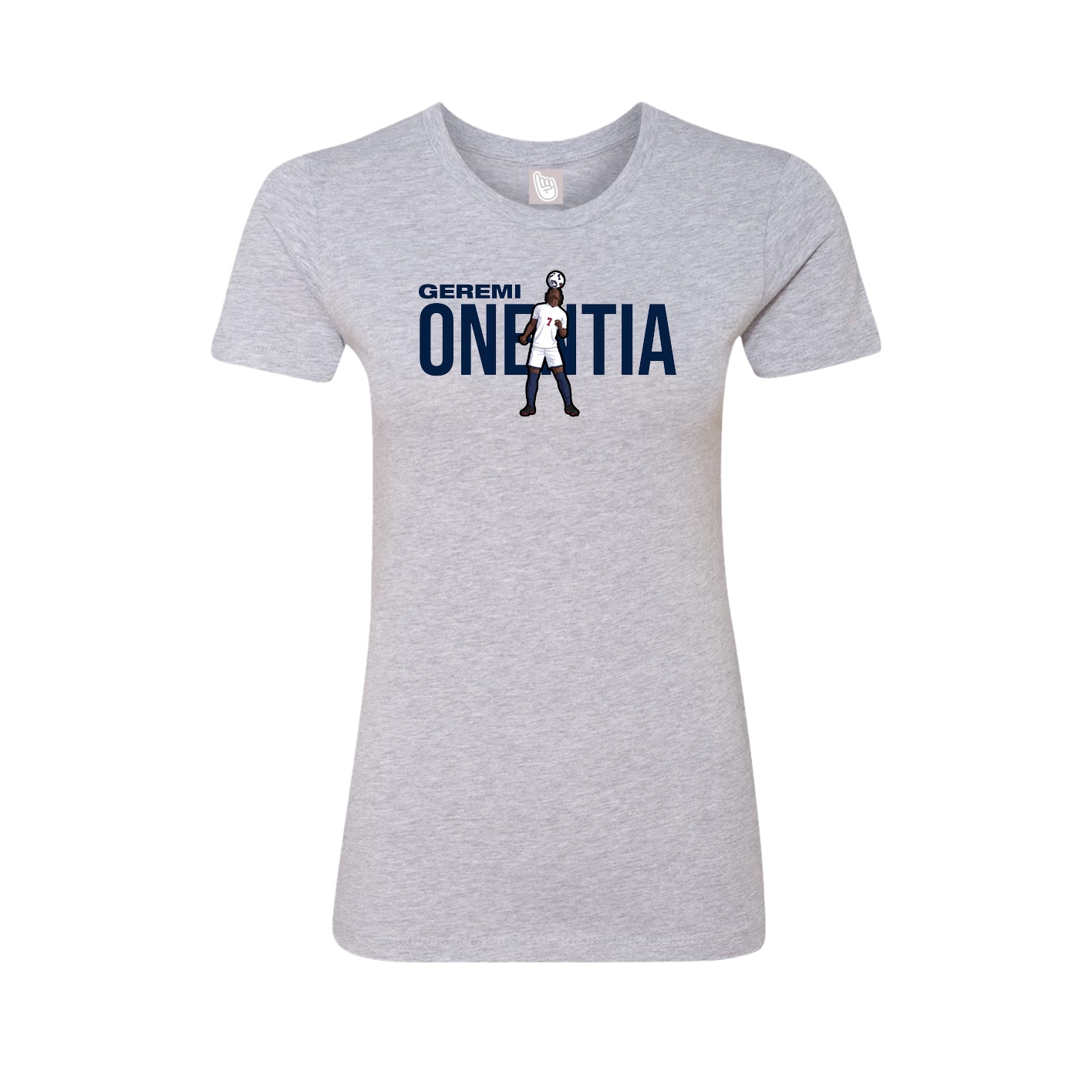 Womens Tee — Player Name in Grey