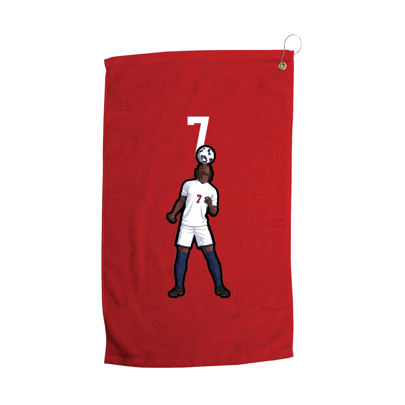 Golf Towel — Number Top in Red
