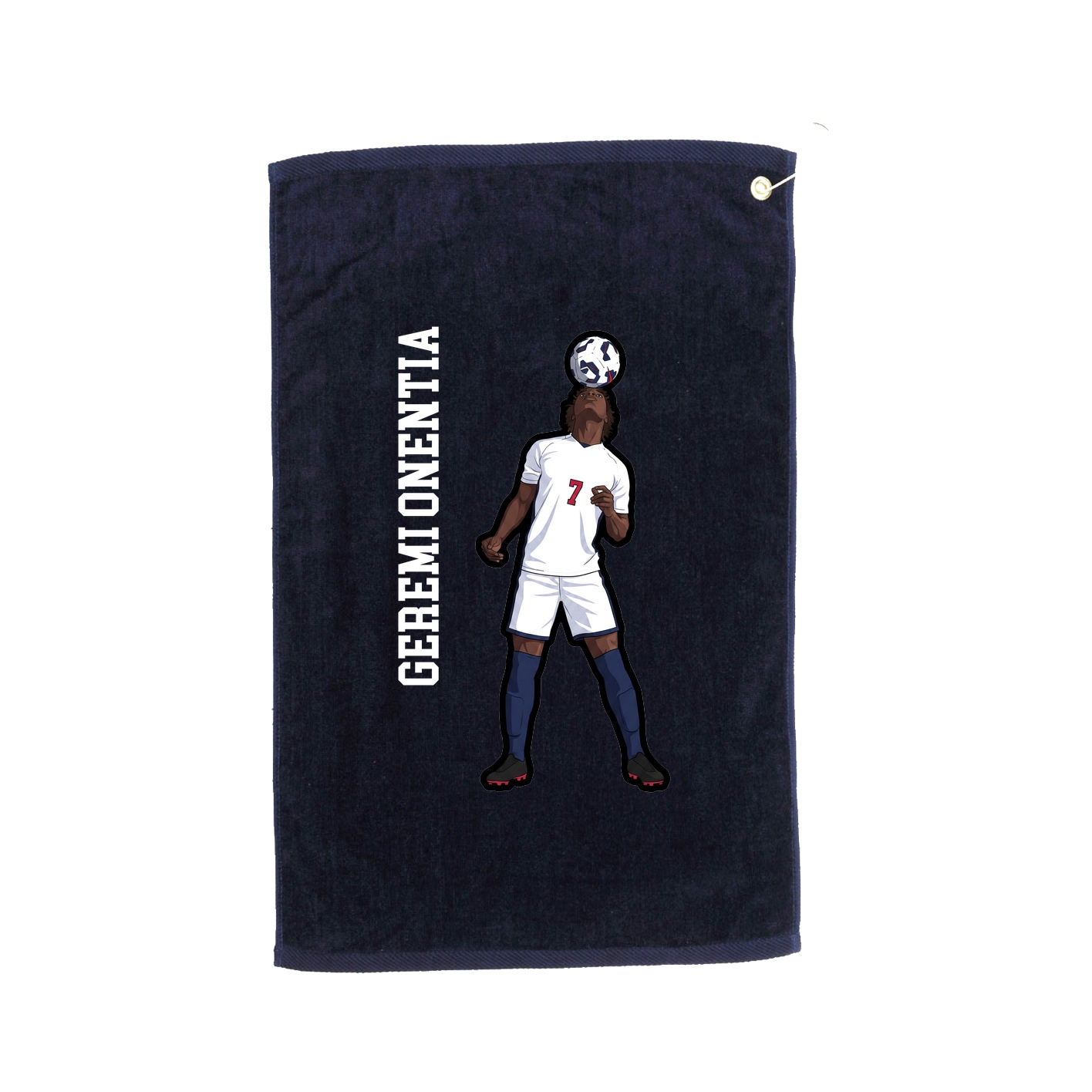 Golf Towel — Name Vertical in Navy