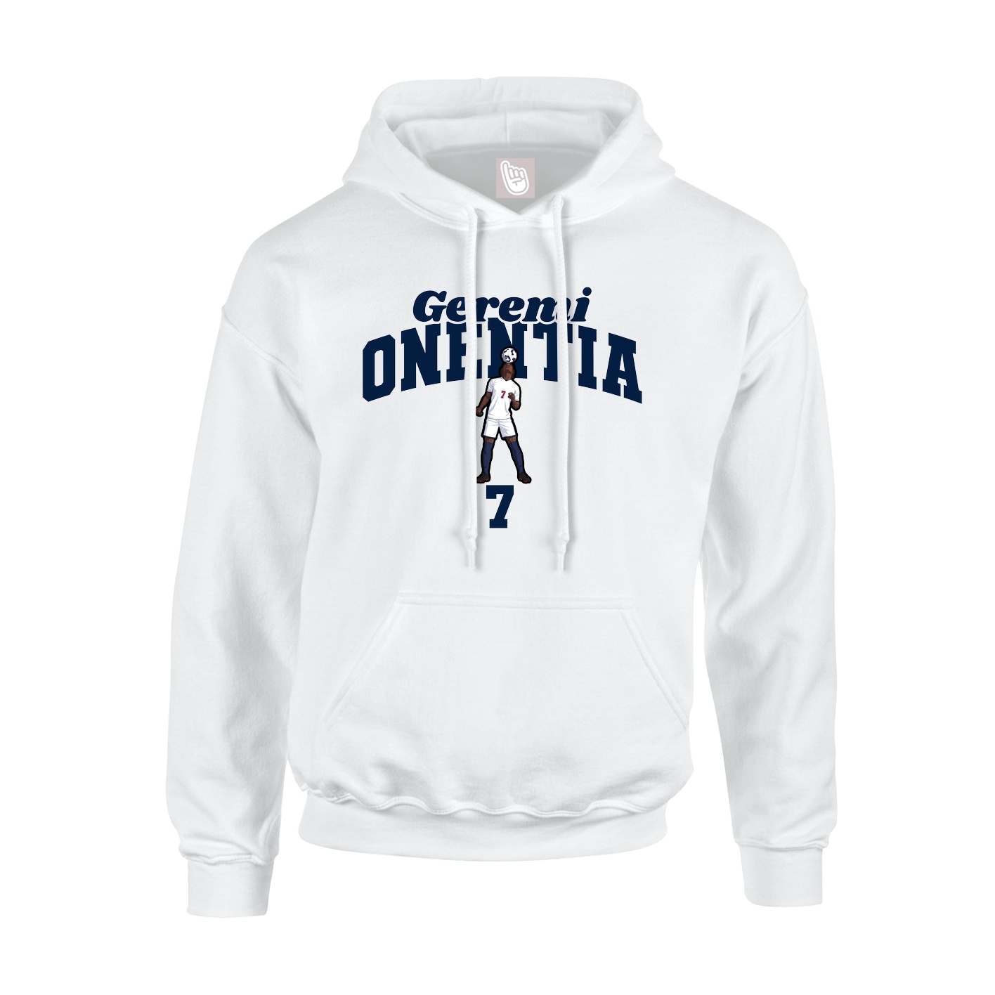 Youth Hoodie — Signature Arch in White