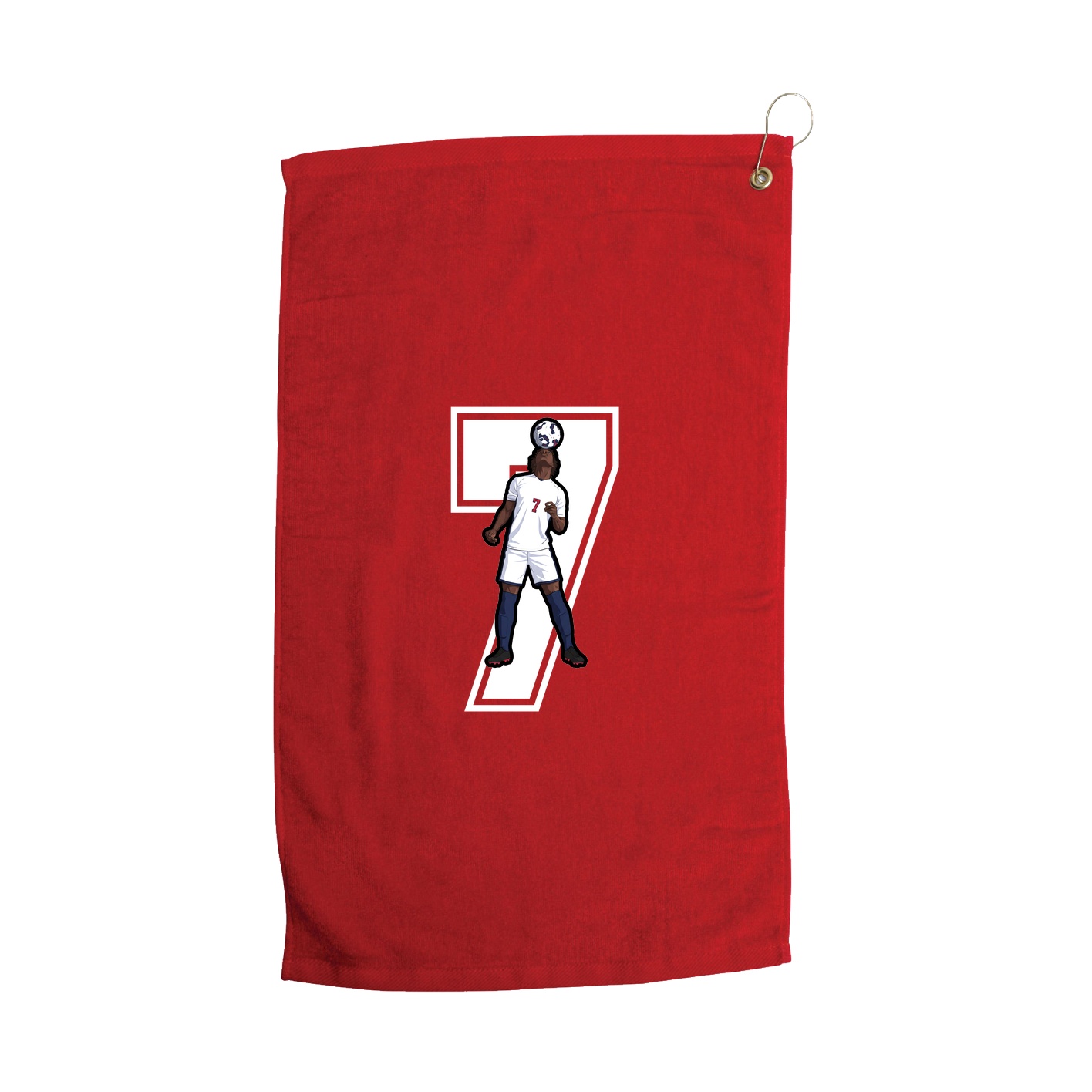 Golf Towel — Number in Red