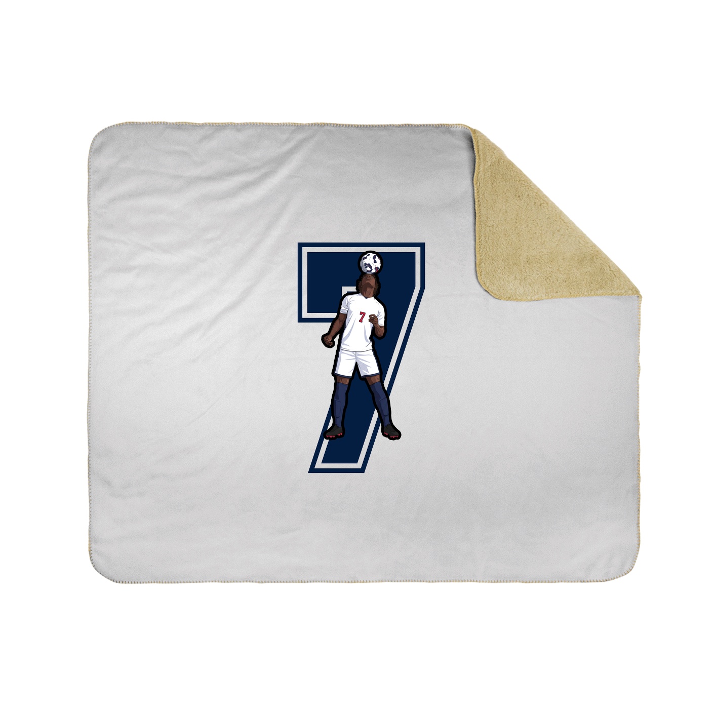 Throw Blanket — Number in White