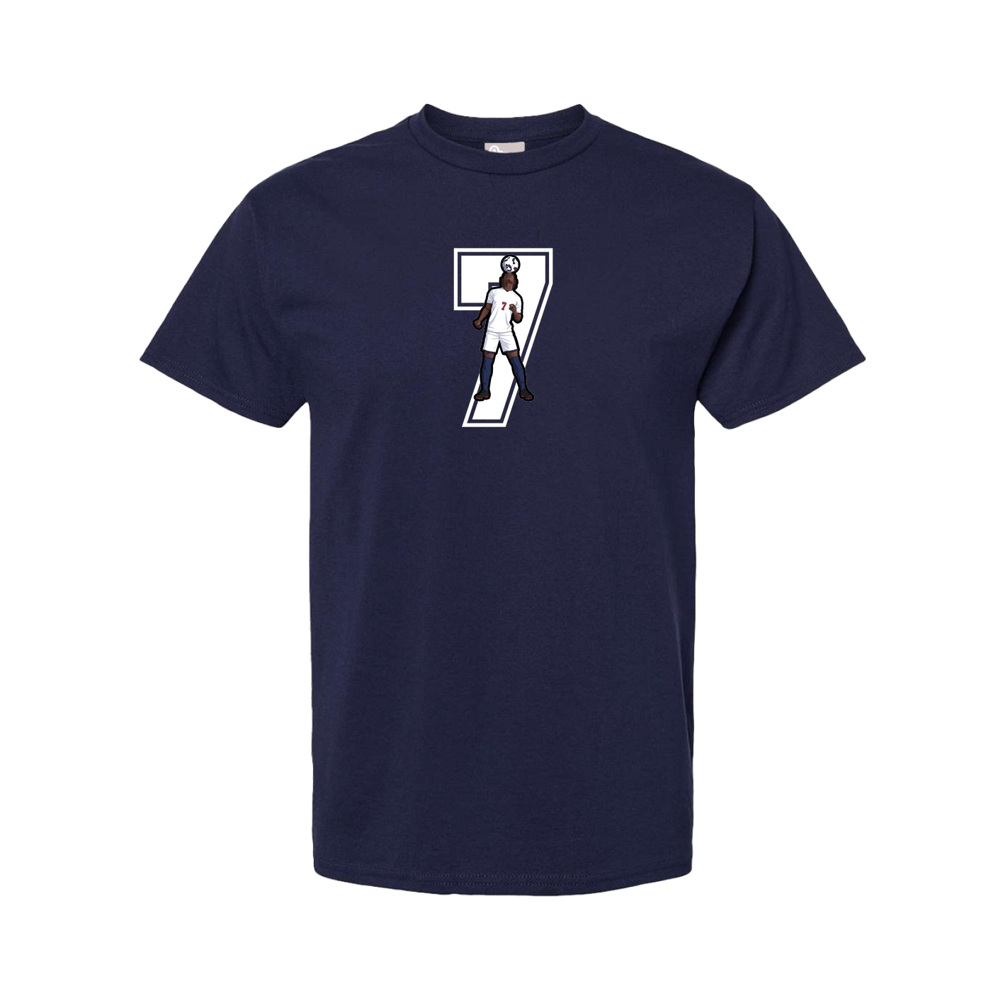 Youth Tee — Number in Navy