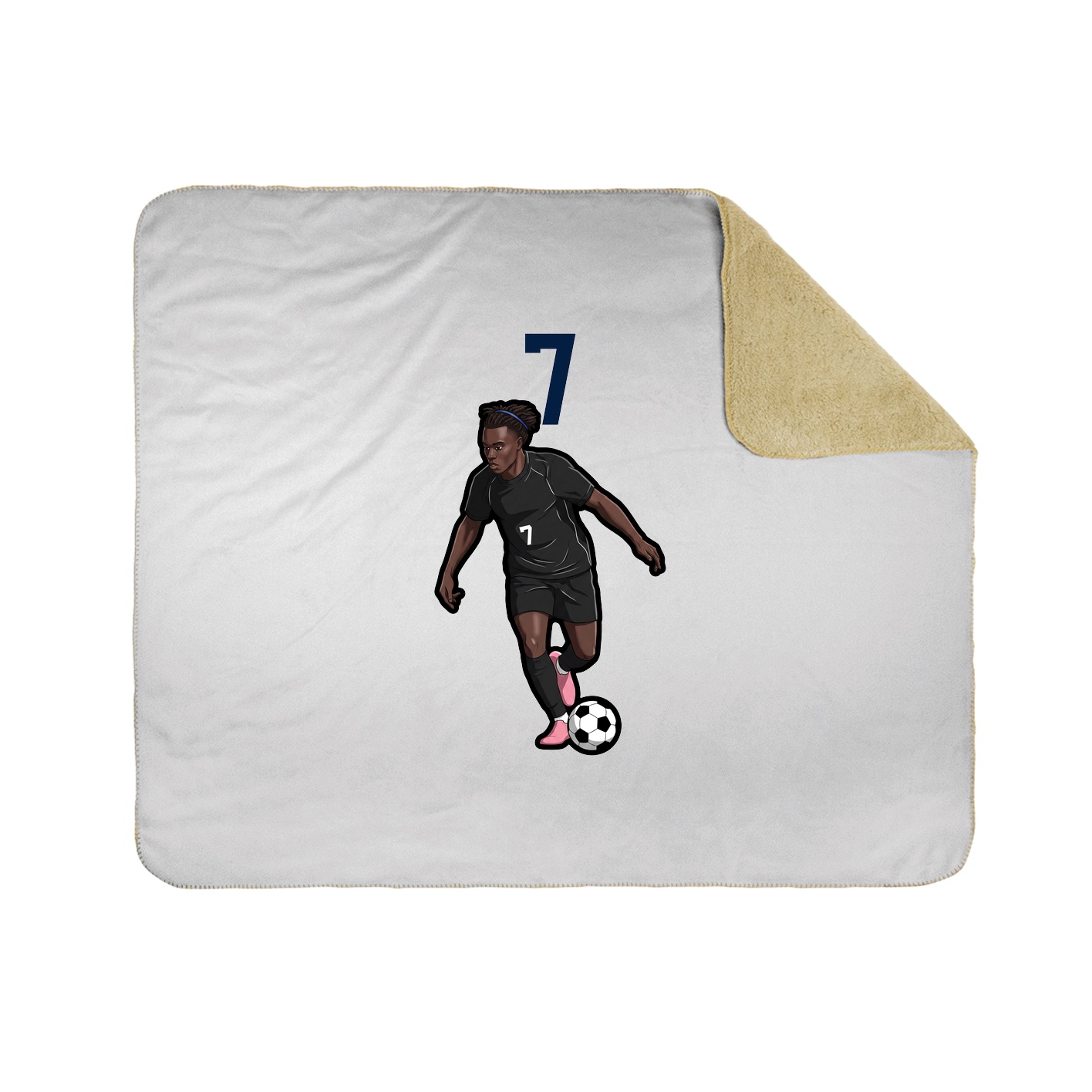 Throw Blanket — Number Top in White