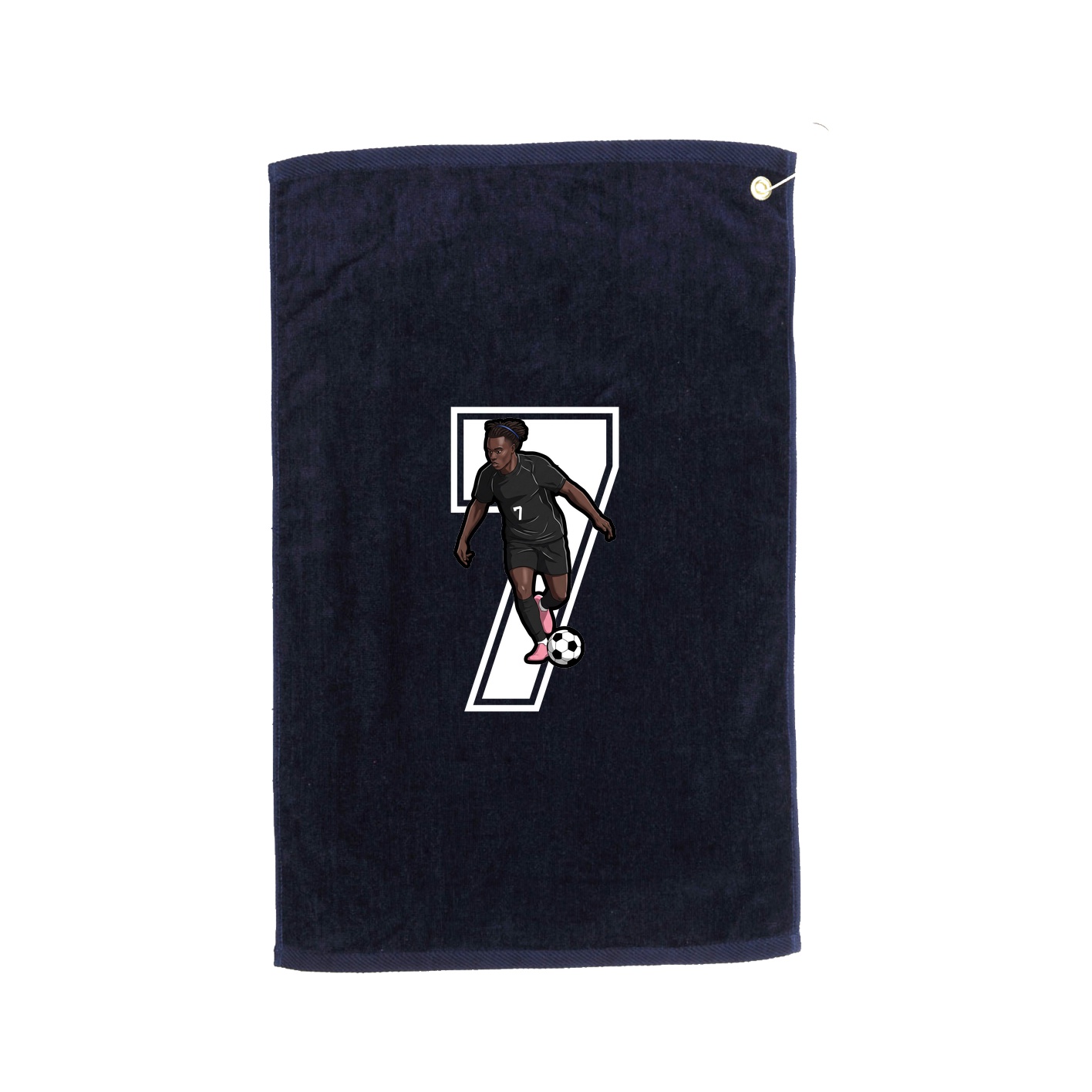Golf Towel — Number in Navy