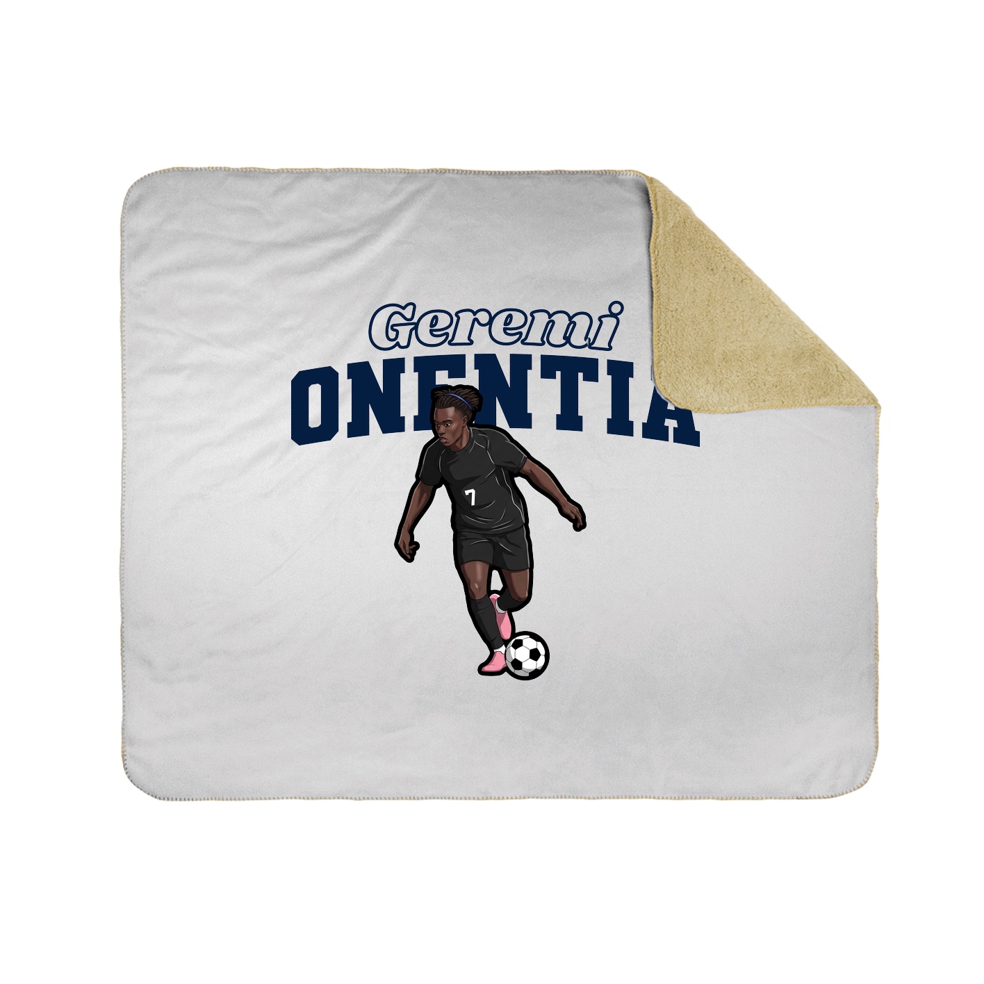 Throw Blanket — Name Arch in White
