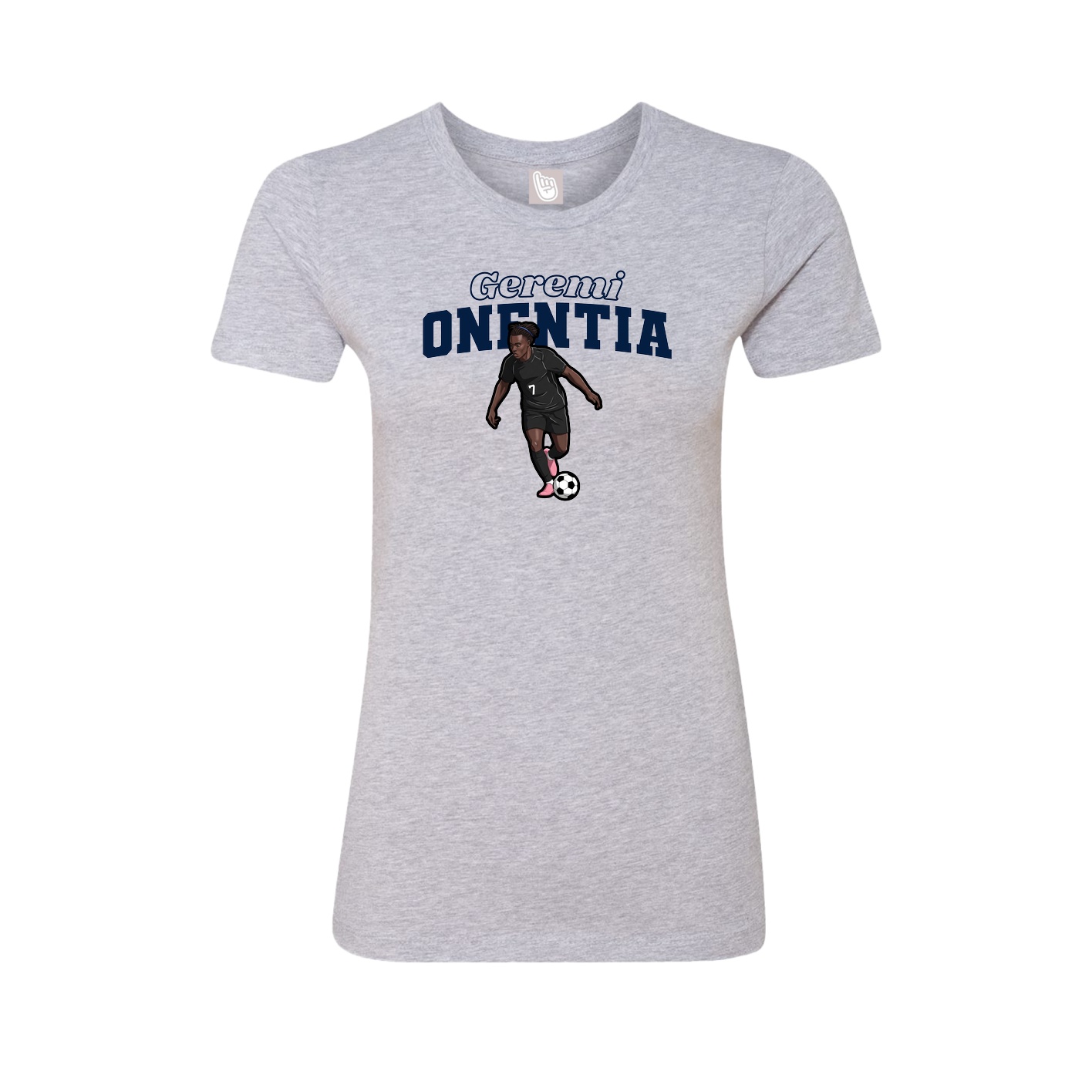 Womens Tee — Name Arch in Grey