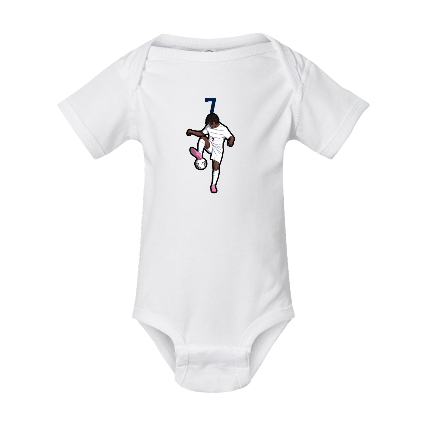 Baby Onesie — Number Top in White