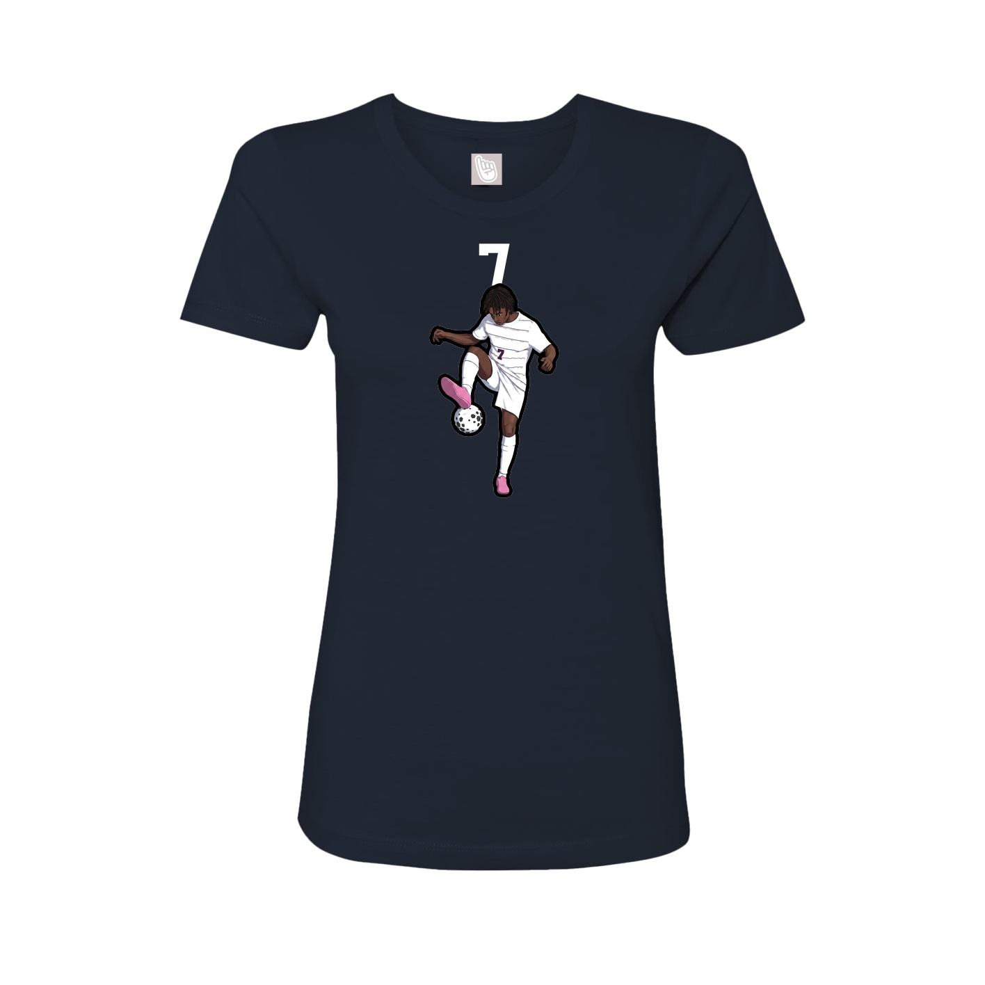 Womens Tee — Number Top in Navy