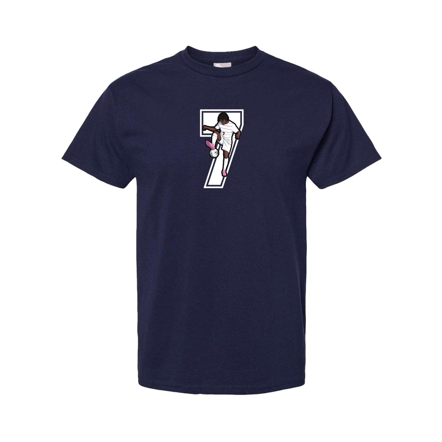 Youth Tee — Number in Navy