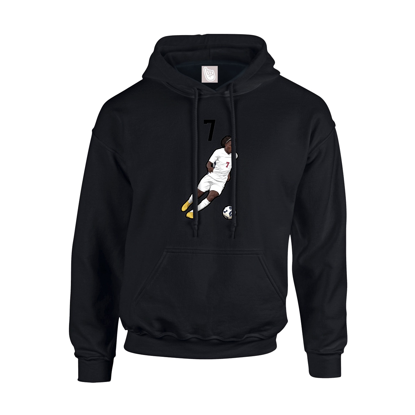Youth Hoodie — Number Top in Black