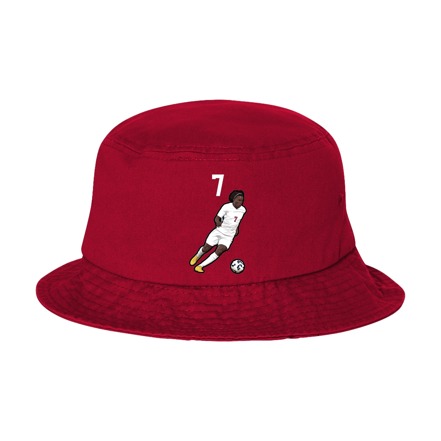 Bucket Cap — Number Top in Red